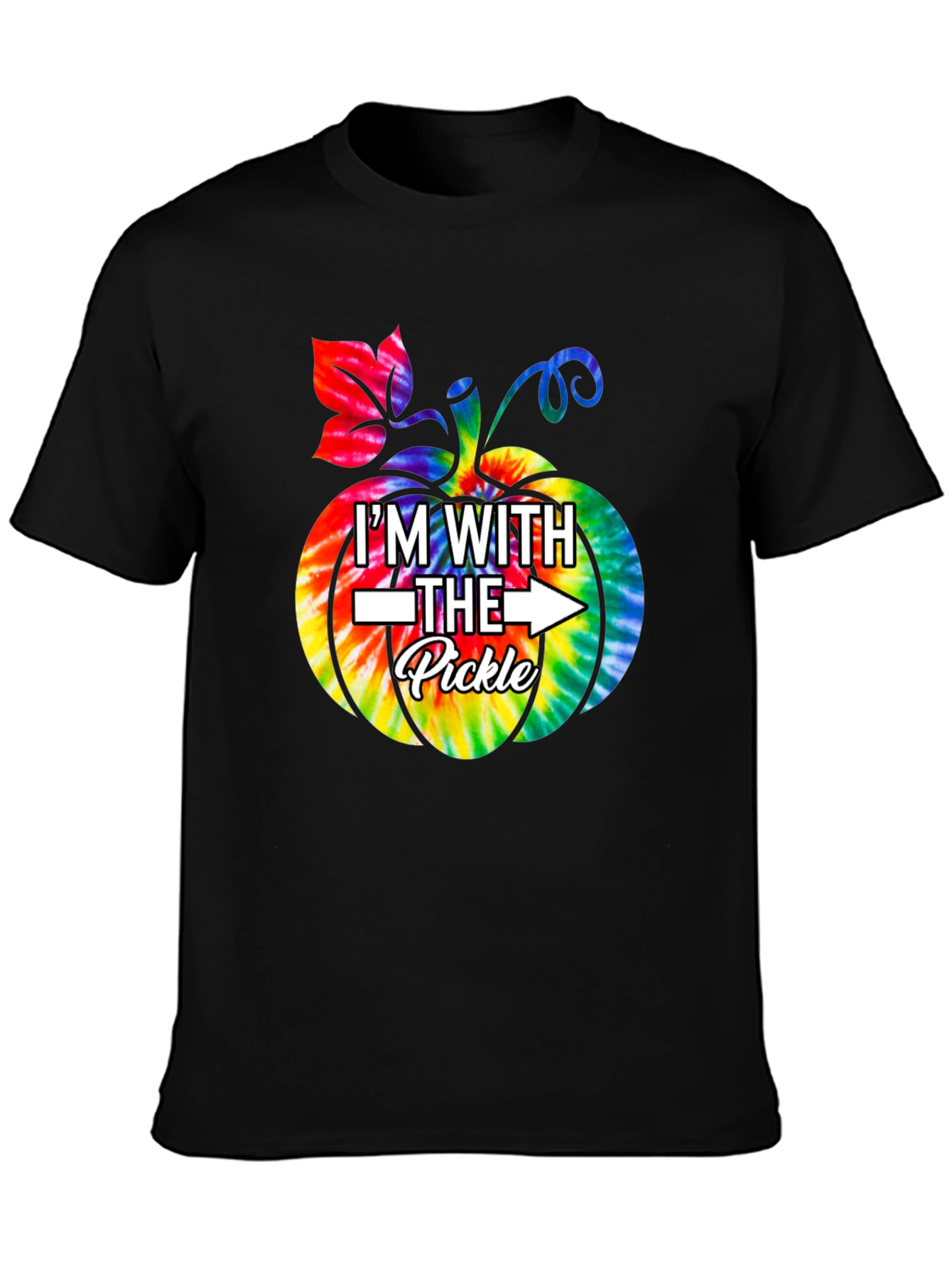 Im With The Pickle Tie Dye Pumpkin T-Shirt