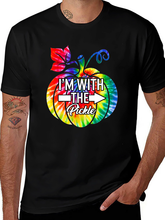 Im With The Pickle Tie Dye Pumpkin T-Shirt