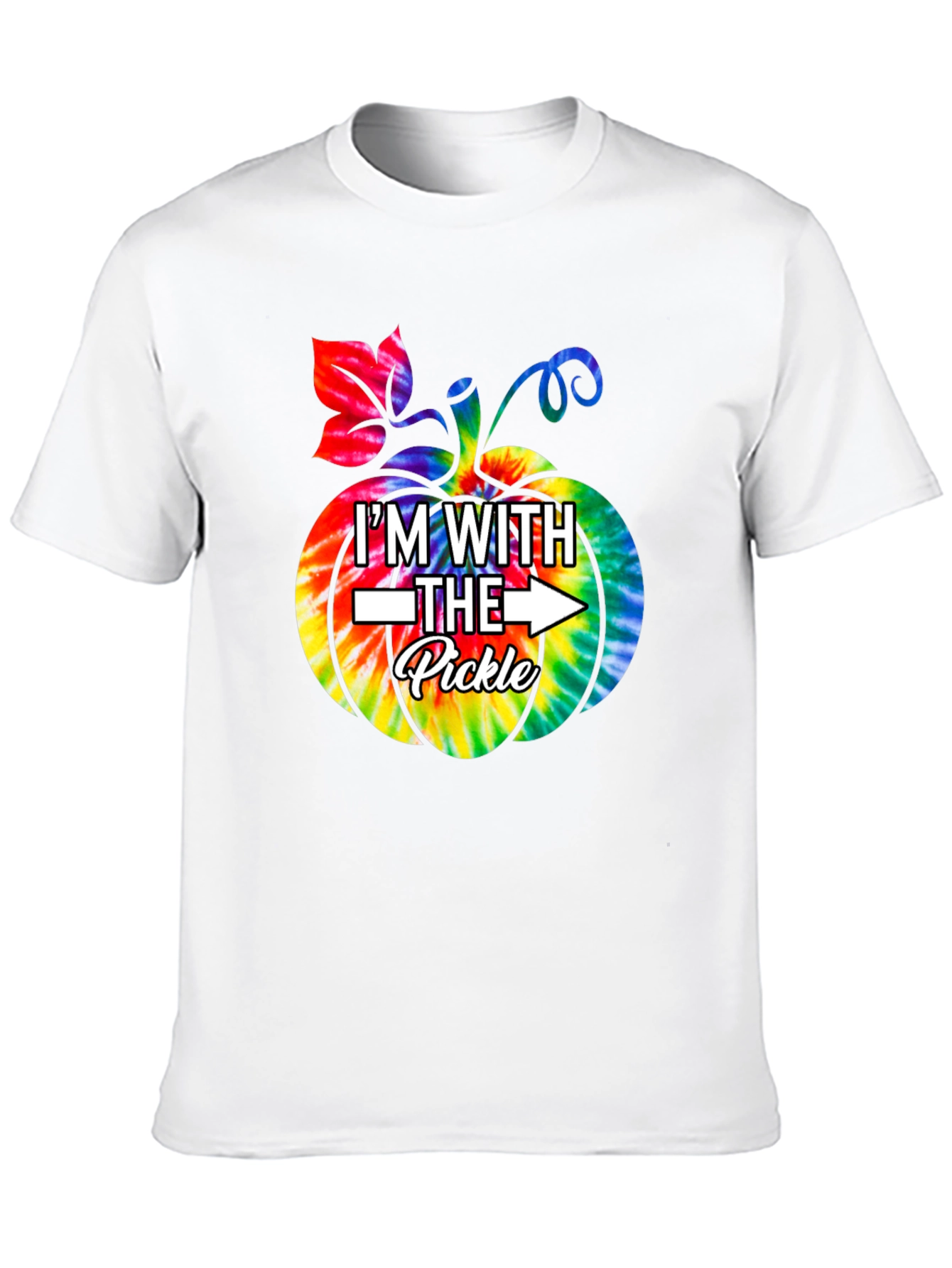 Im With The Pickle Tie Dye Pumpkin T-Shirt