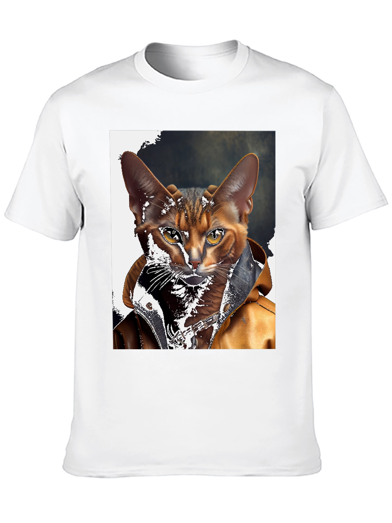 Cool Cat Biker T-Shirt - Rocker Style