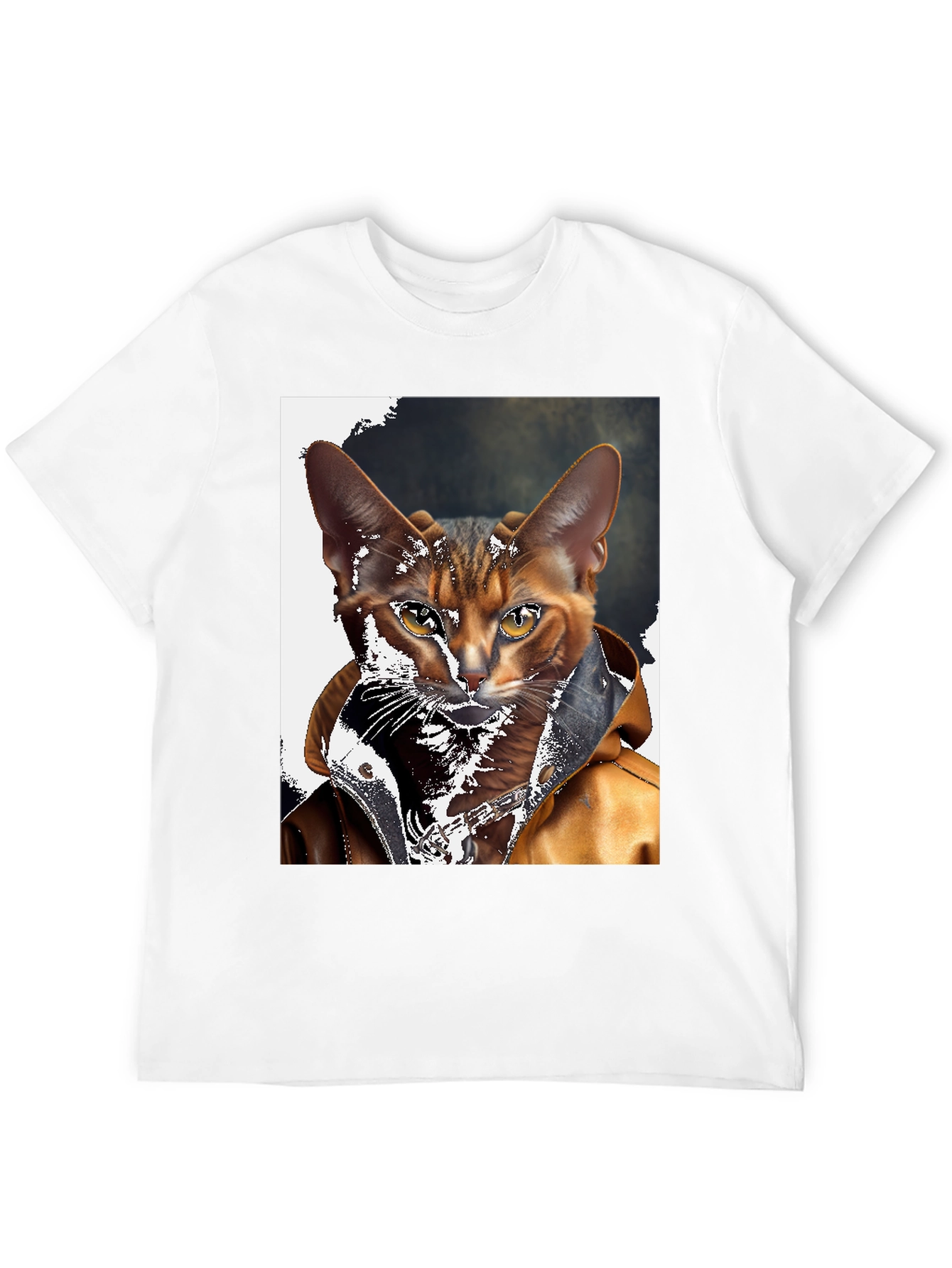Cool Cat Biker T-Shirt - Rocker Style