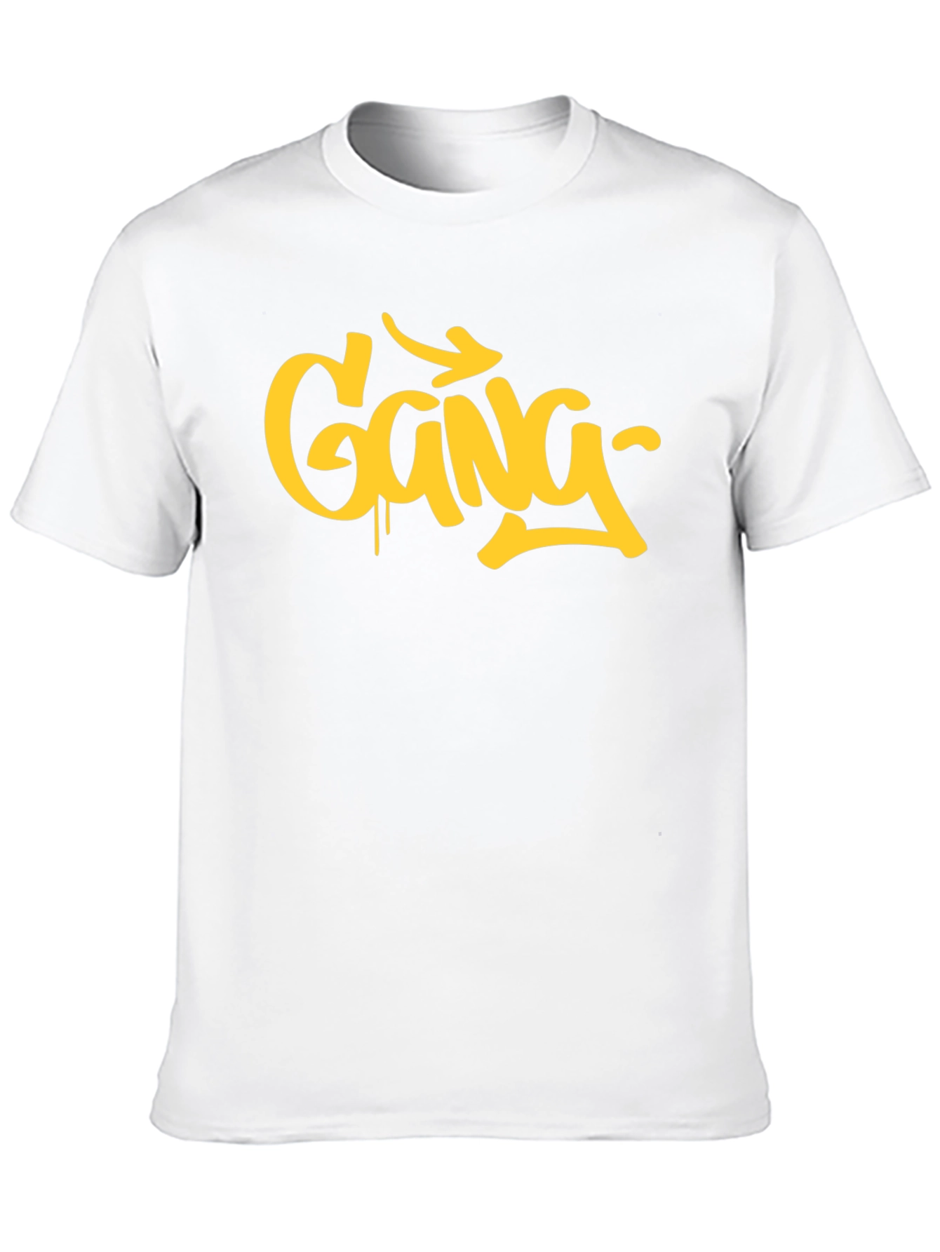 Urban Style Gang Graphic Print Black T-Shirt