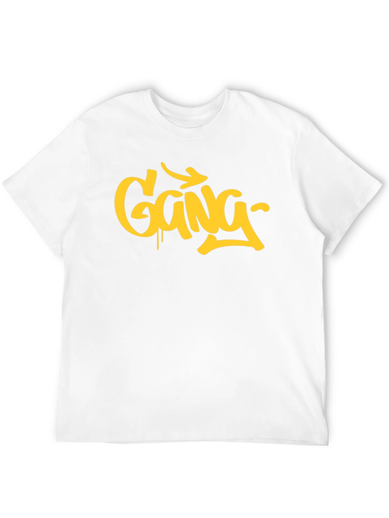 Urban Style Gang Graphic Print Black T-Shirt