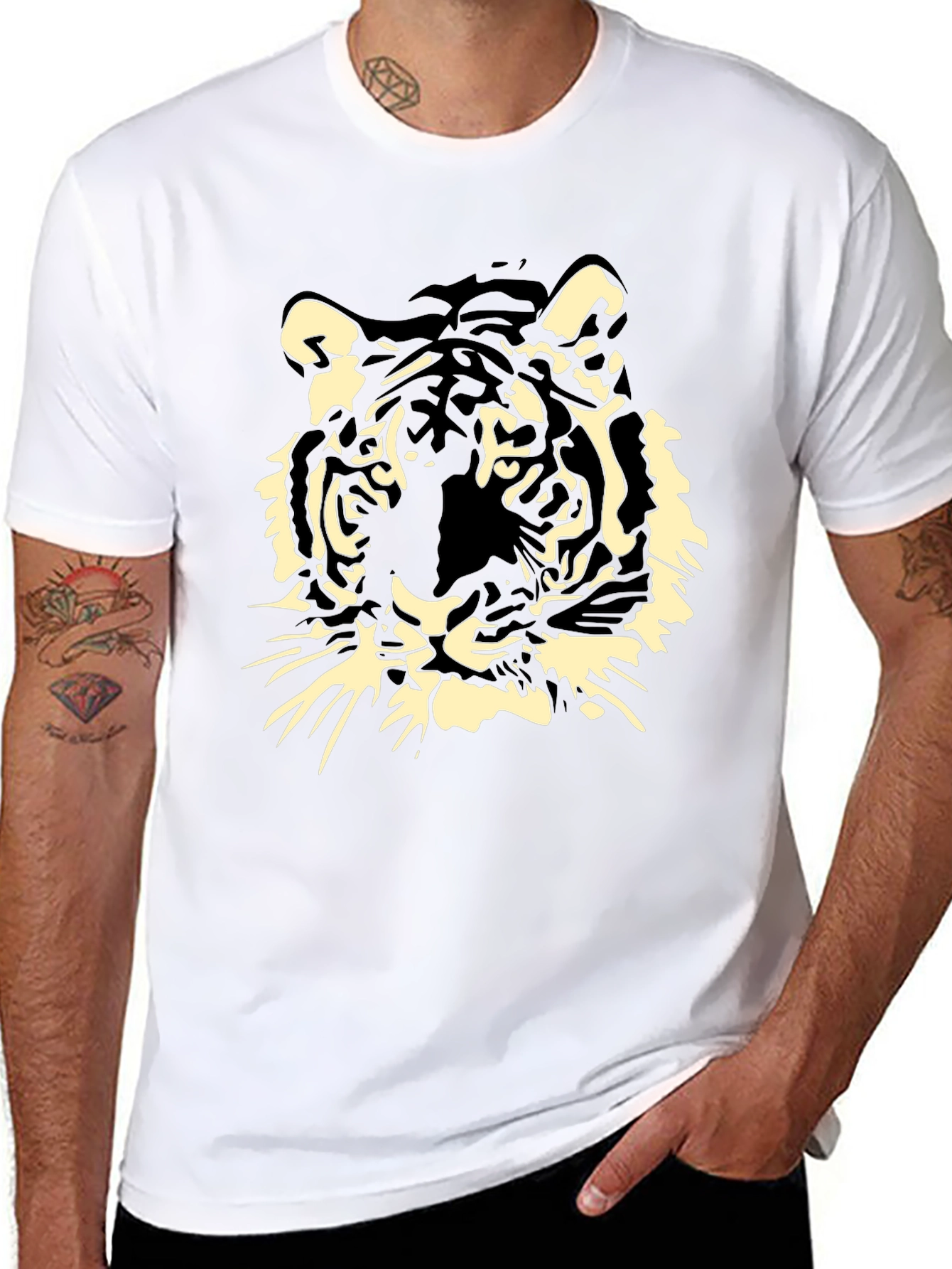 Tiger Graphic Black T-Shirt