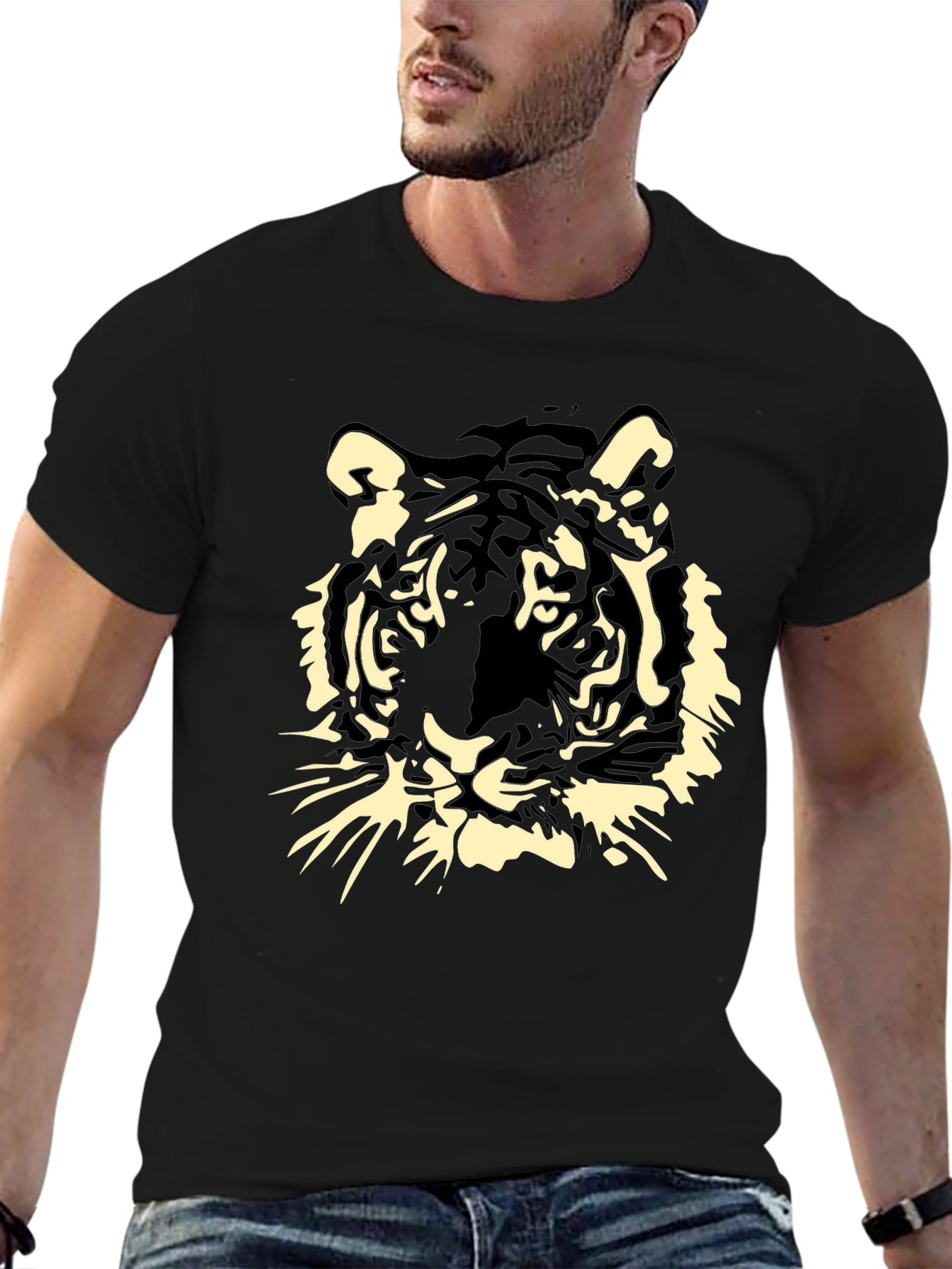 Tiger Graphic Black T-Shirt