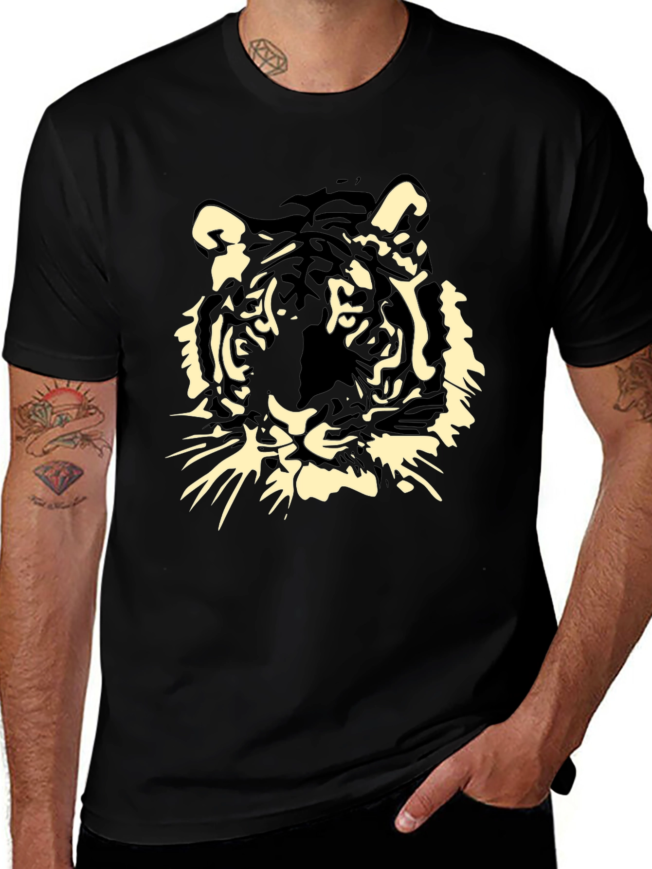Tiger Graphic Black T-Shirt