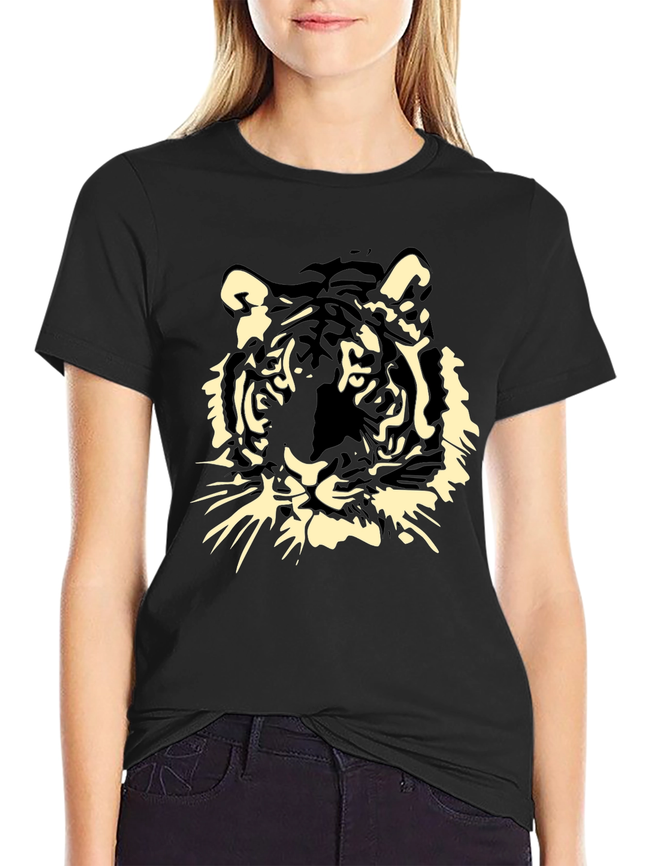 Tiger Graphic Black T-Shirt