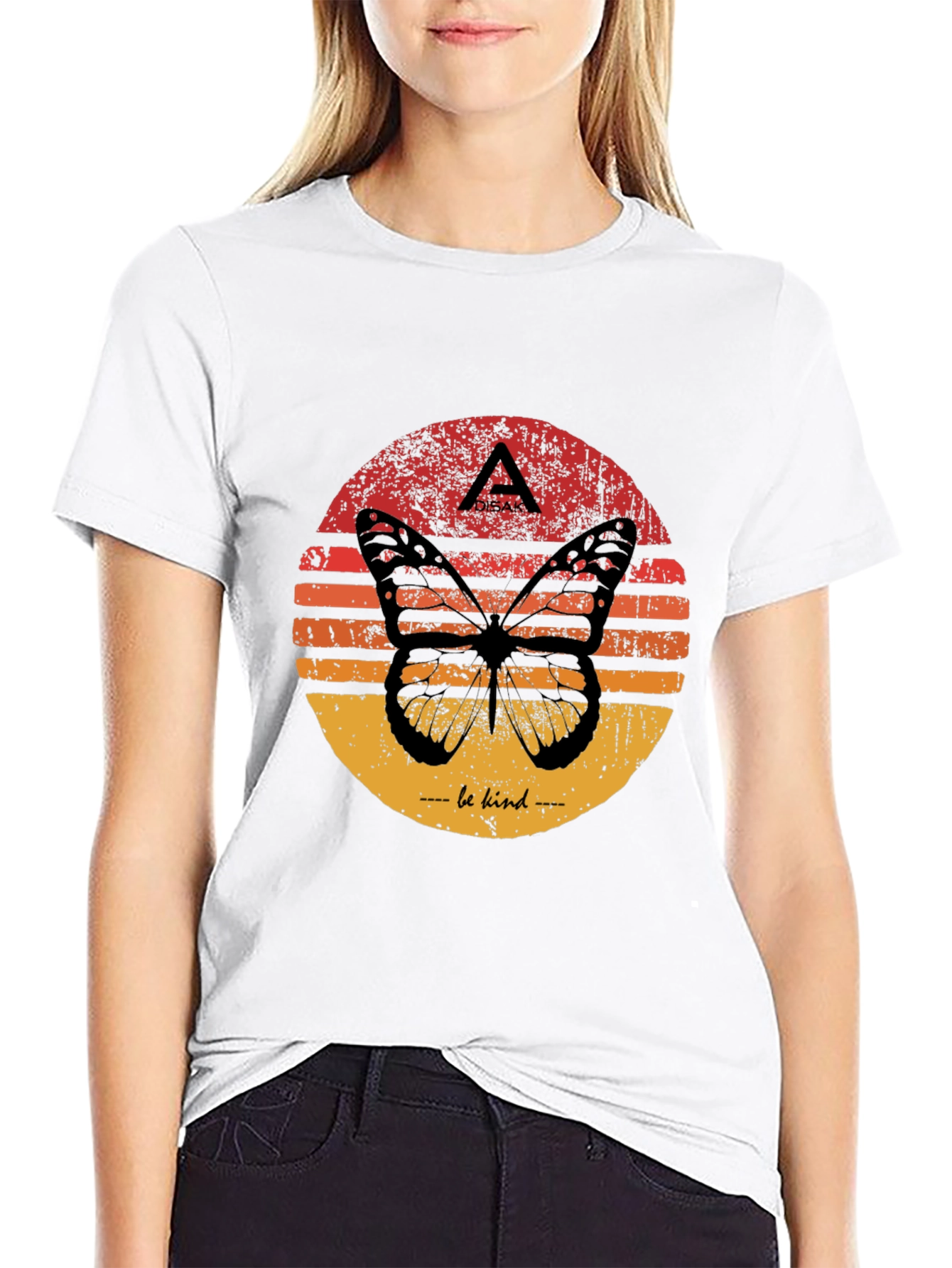 Butterfly Sunset Graphic Tee - Be Kind T-Shirt