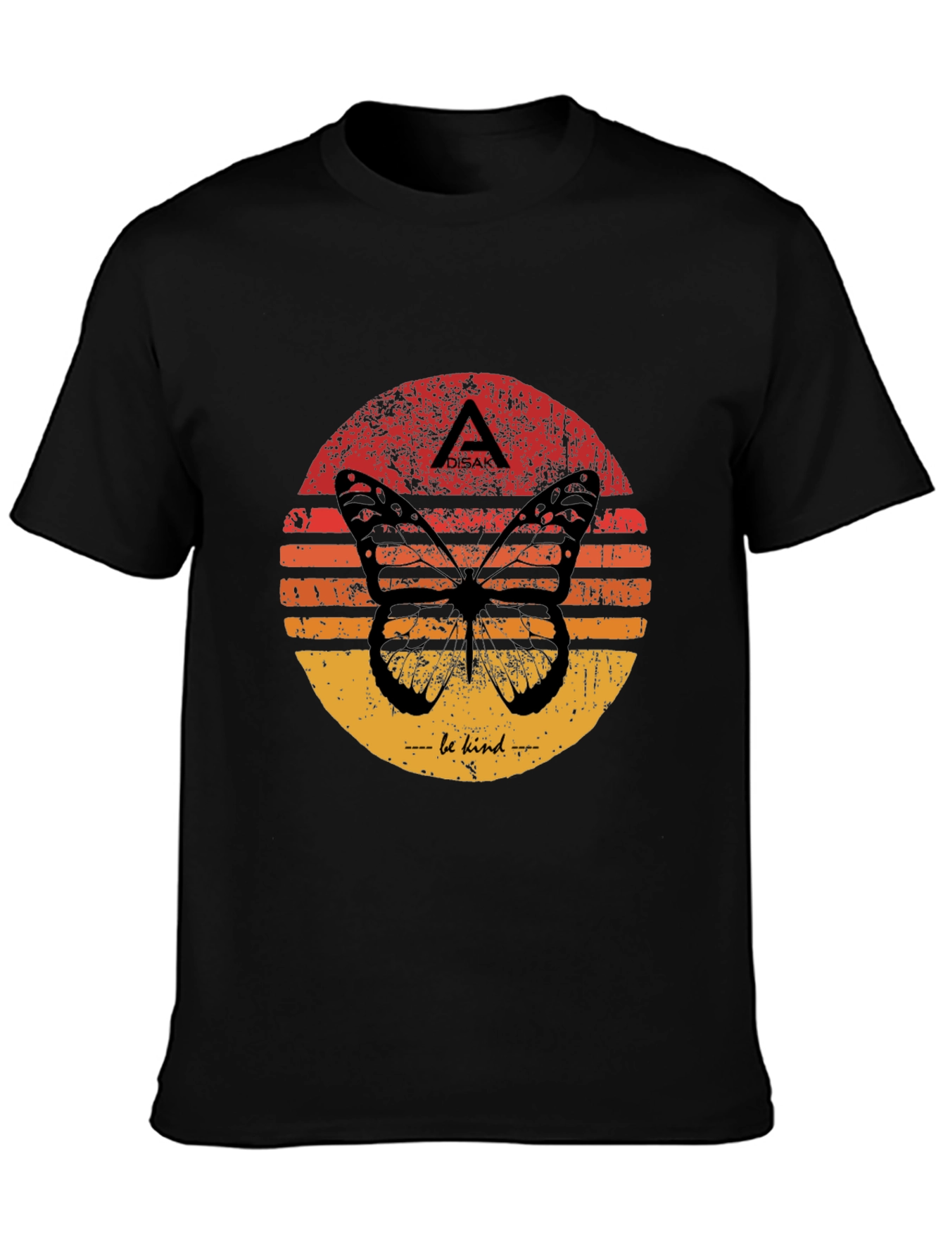 Butterfly Sunset Graphic Tee - Be Kind T-Shirt