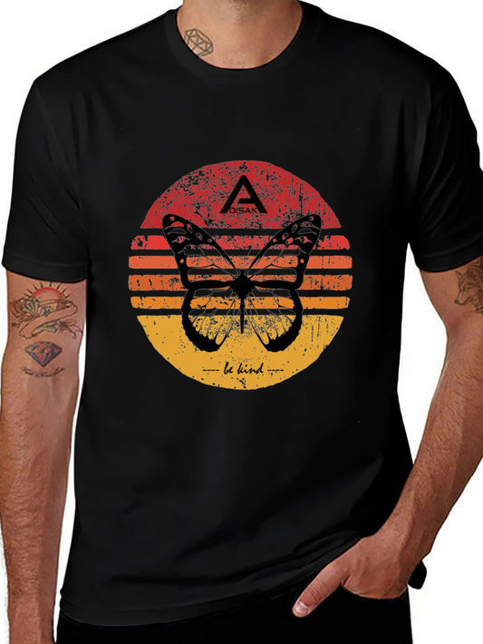Butterfly Sunset Graphic Tee - Be Kind T-Shirt