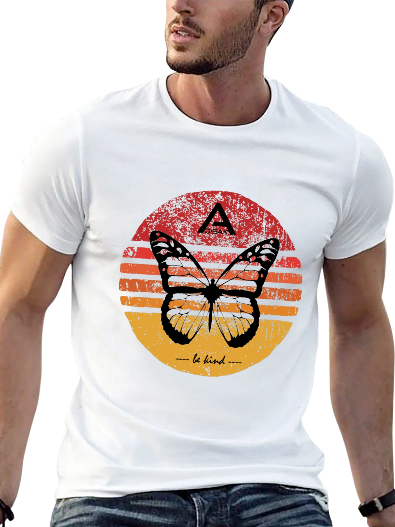 Butterfly Sunset Graphic Tee - Be Kind T-Shirt