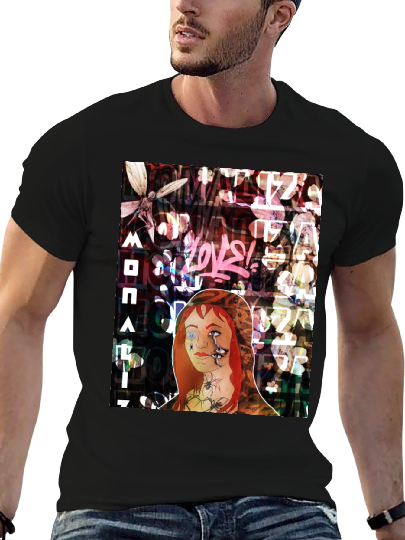Artistic Graphic Tee - Unique Womens Print