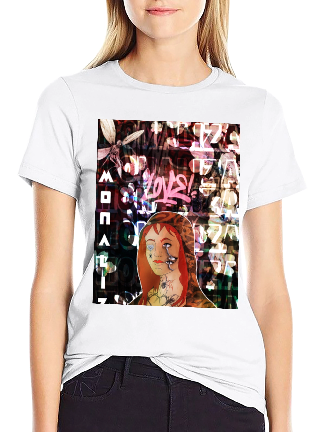 Artistic Graphic Tee - Unique Womens Print