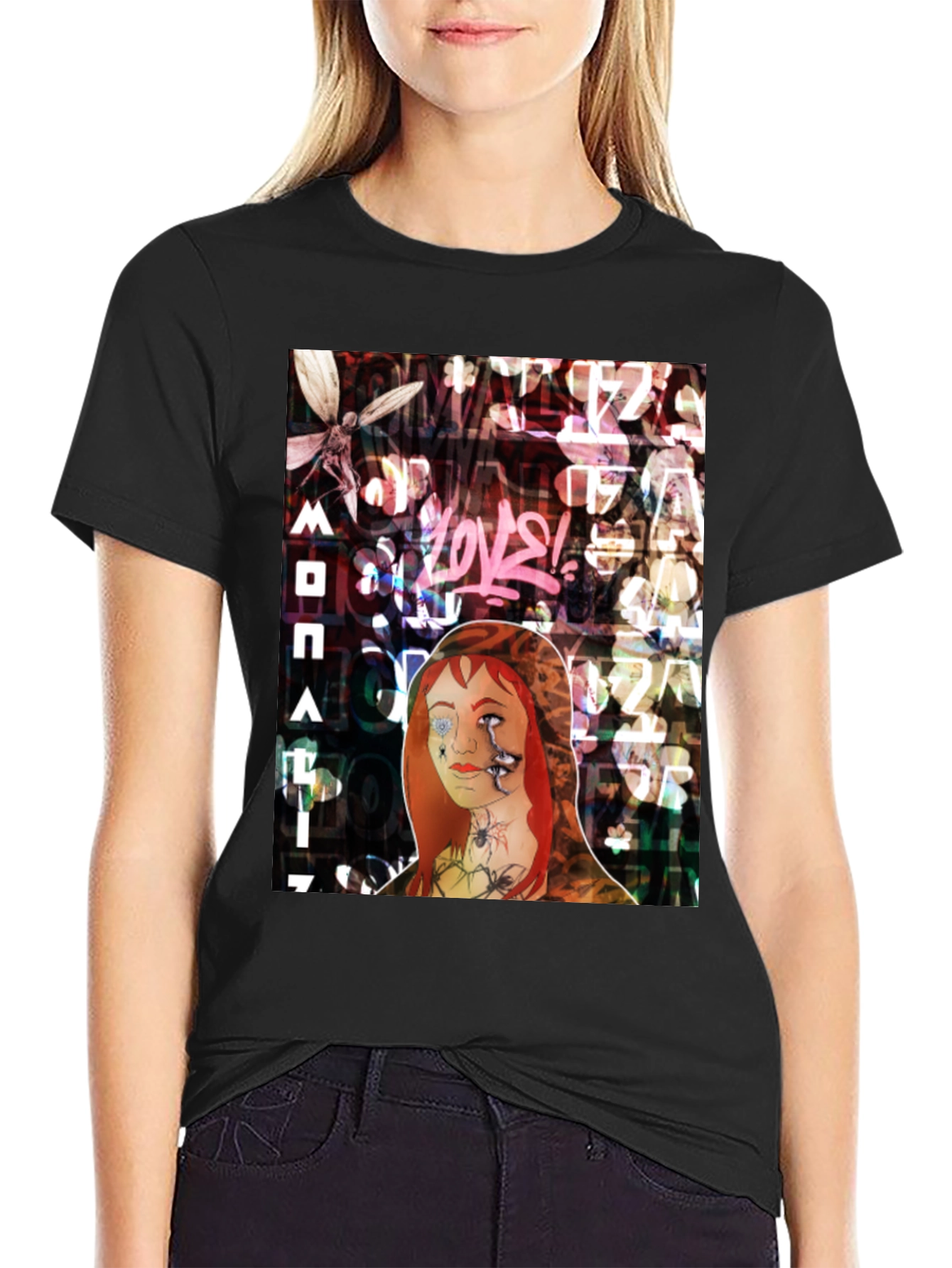 Artistic Graphic Tee - Unique Womens Print