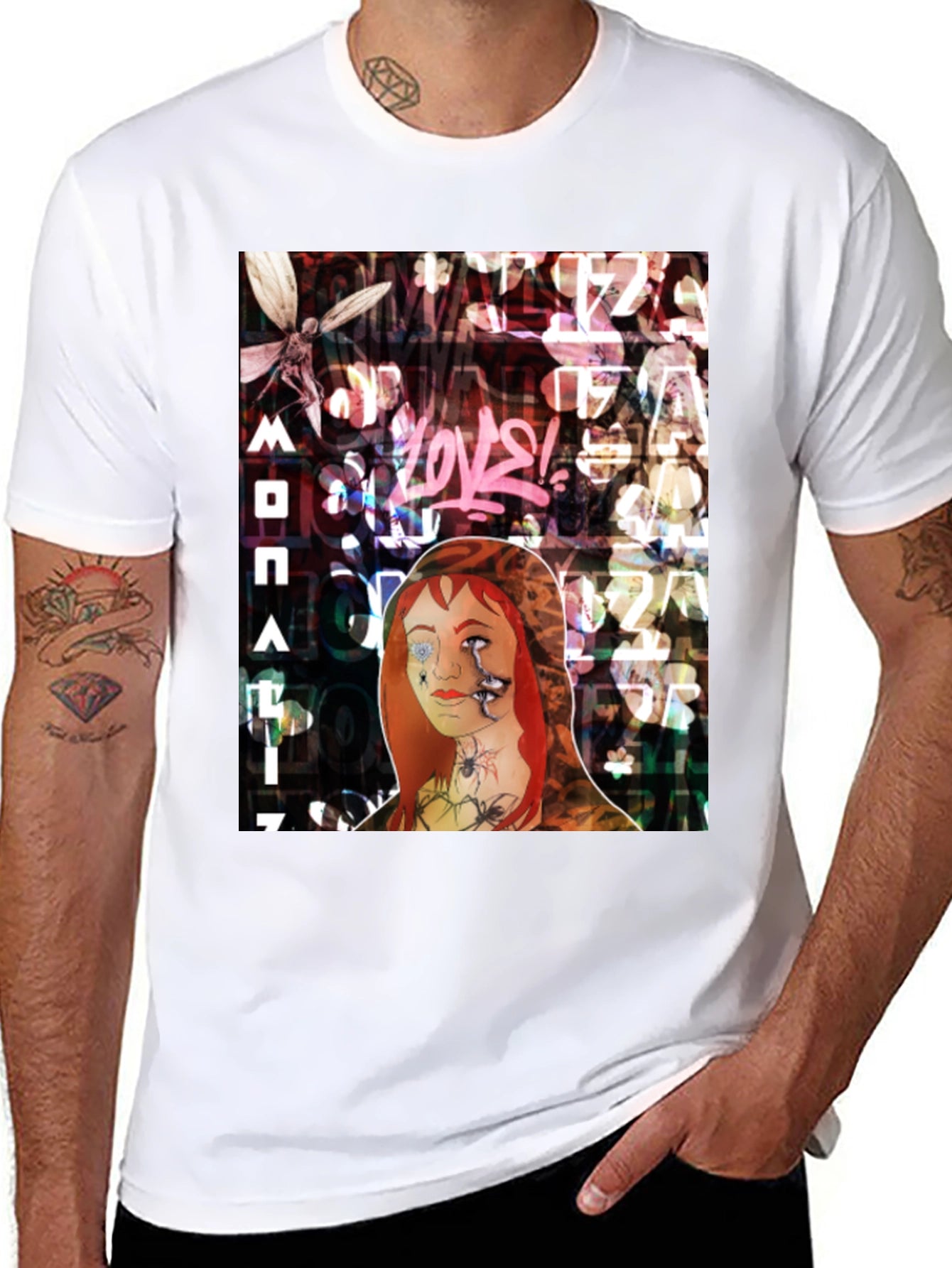 Artistic Graphic Tee - Unique Womens Print