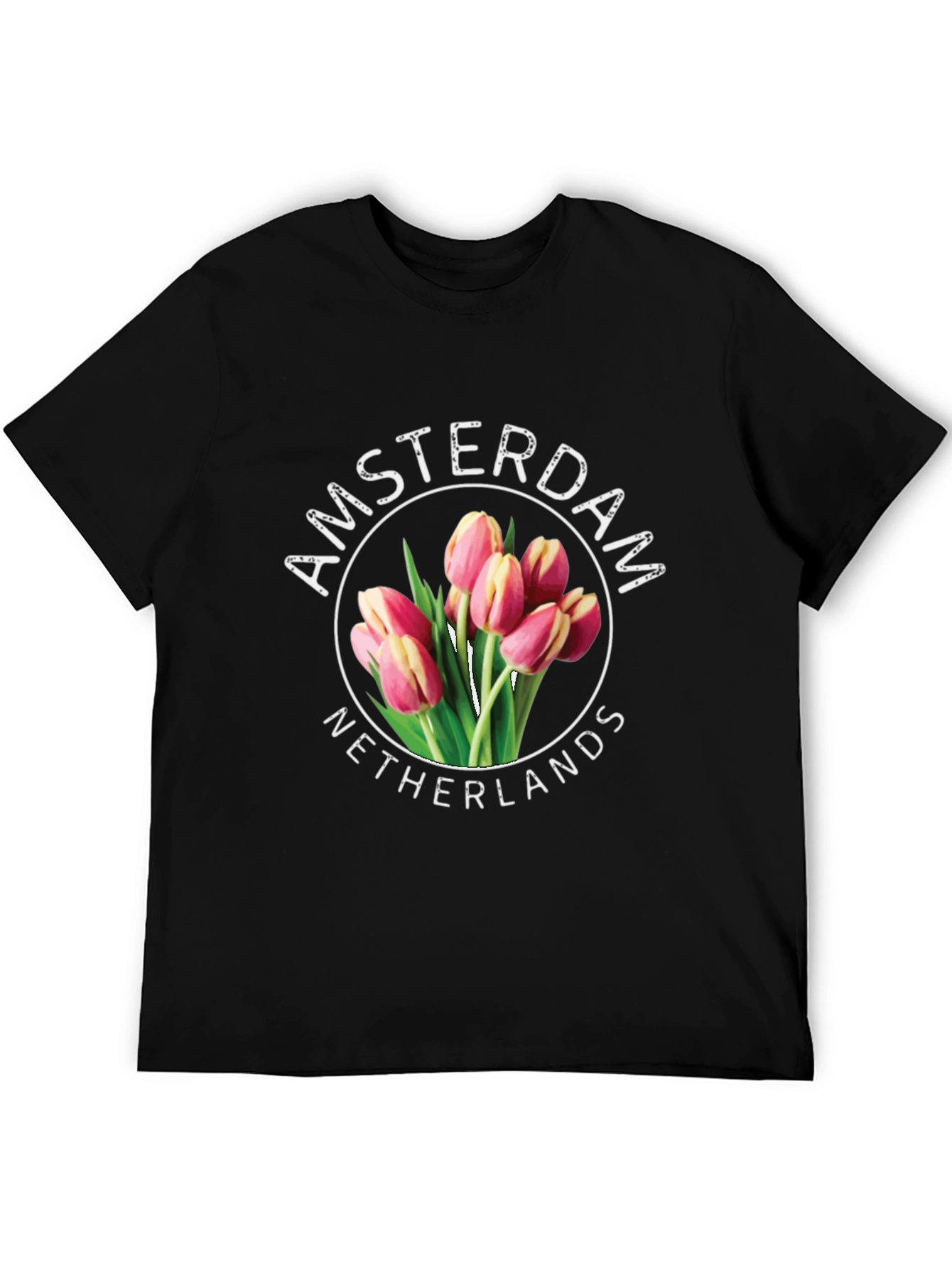 Amsterdam Netherlands Tulip Graphic T-Shirt