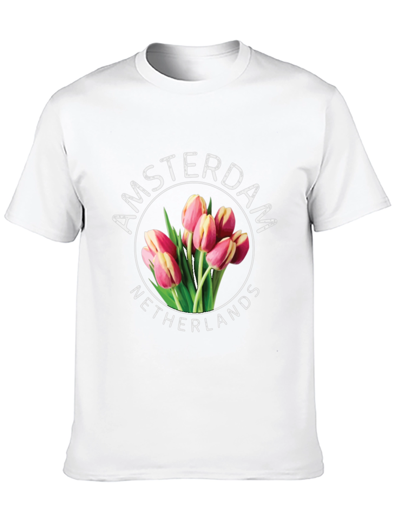 Amsterdam Netherlands Tulip Graphic T-Shirt
