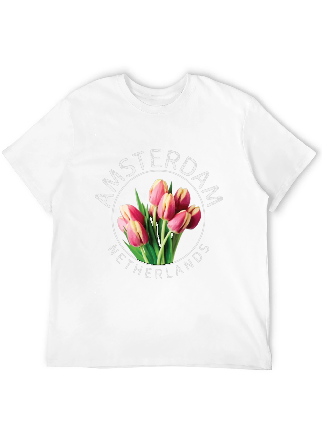 Amsterdam Netherlands Tulip Graphic T-Shirt