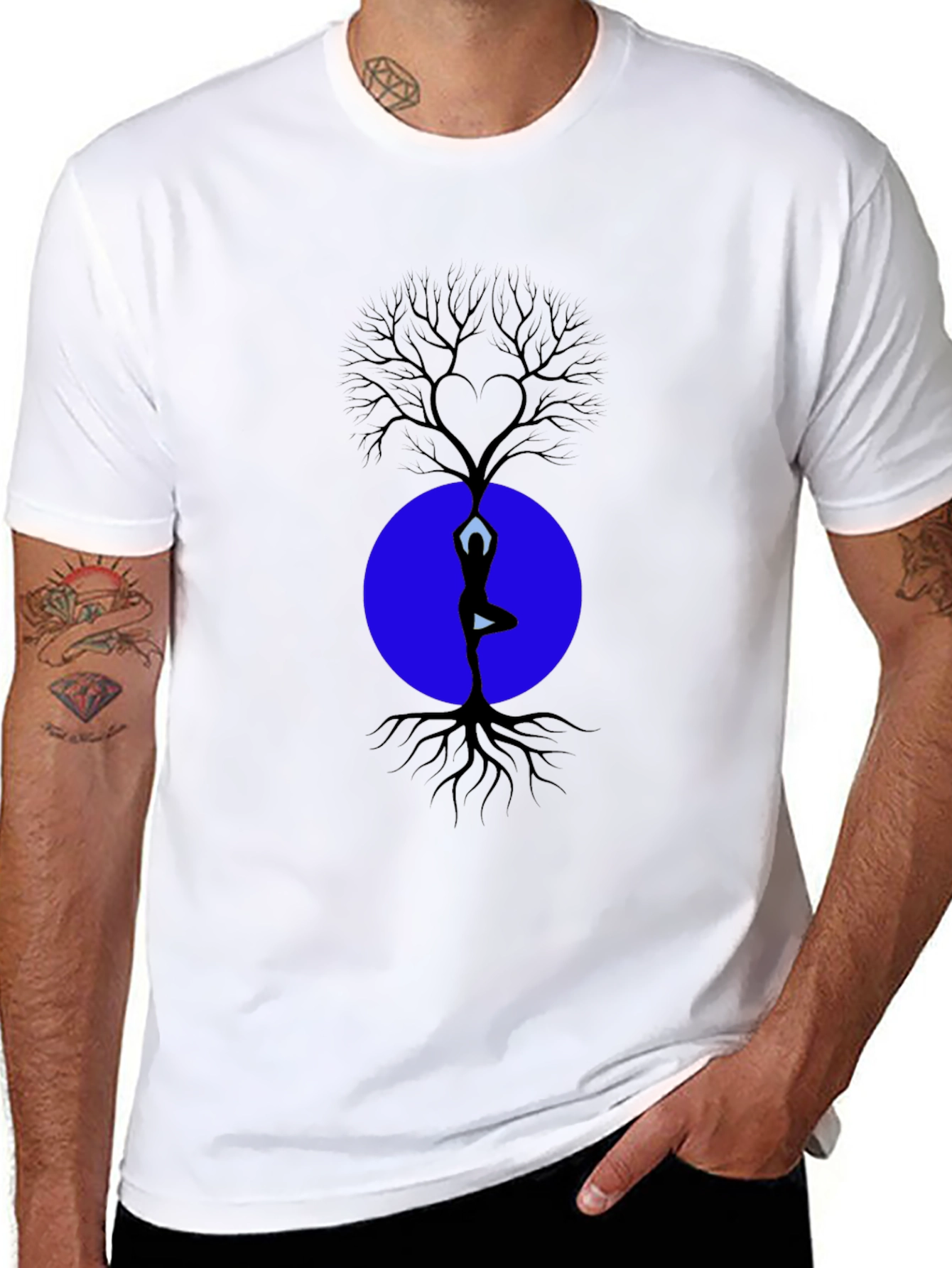 Yoga Tree Silhouette Graphic Tee