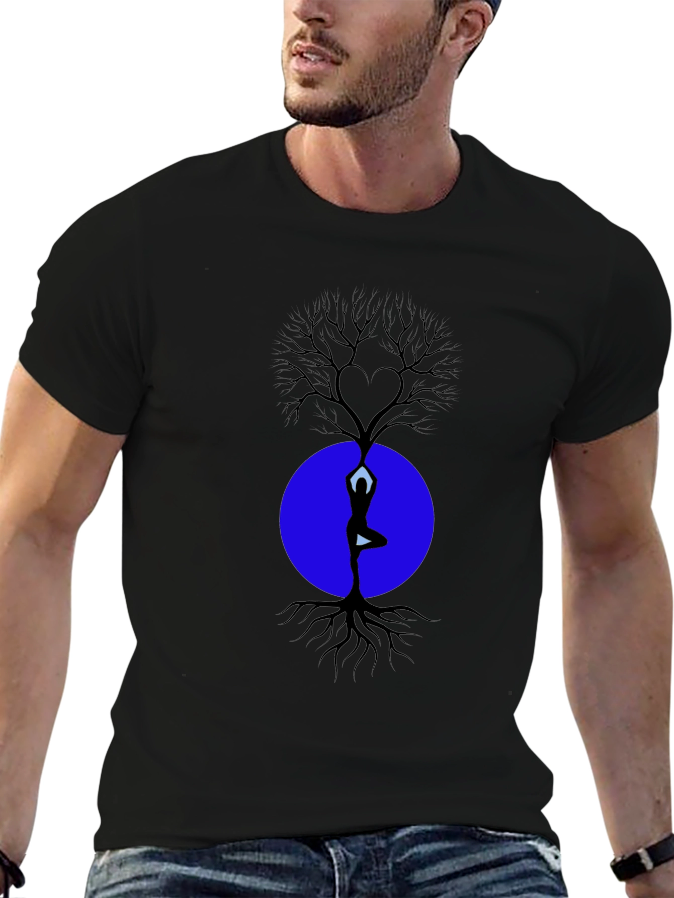 Yoga Tree Silhouette Graphic Tee