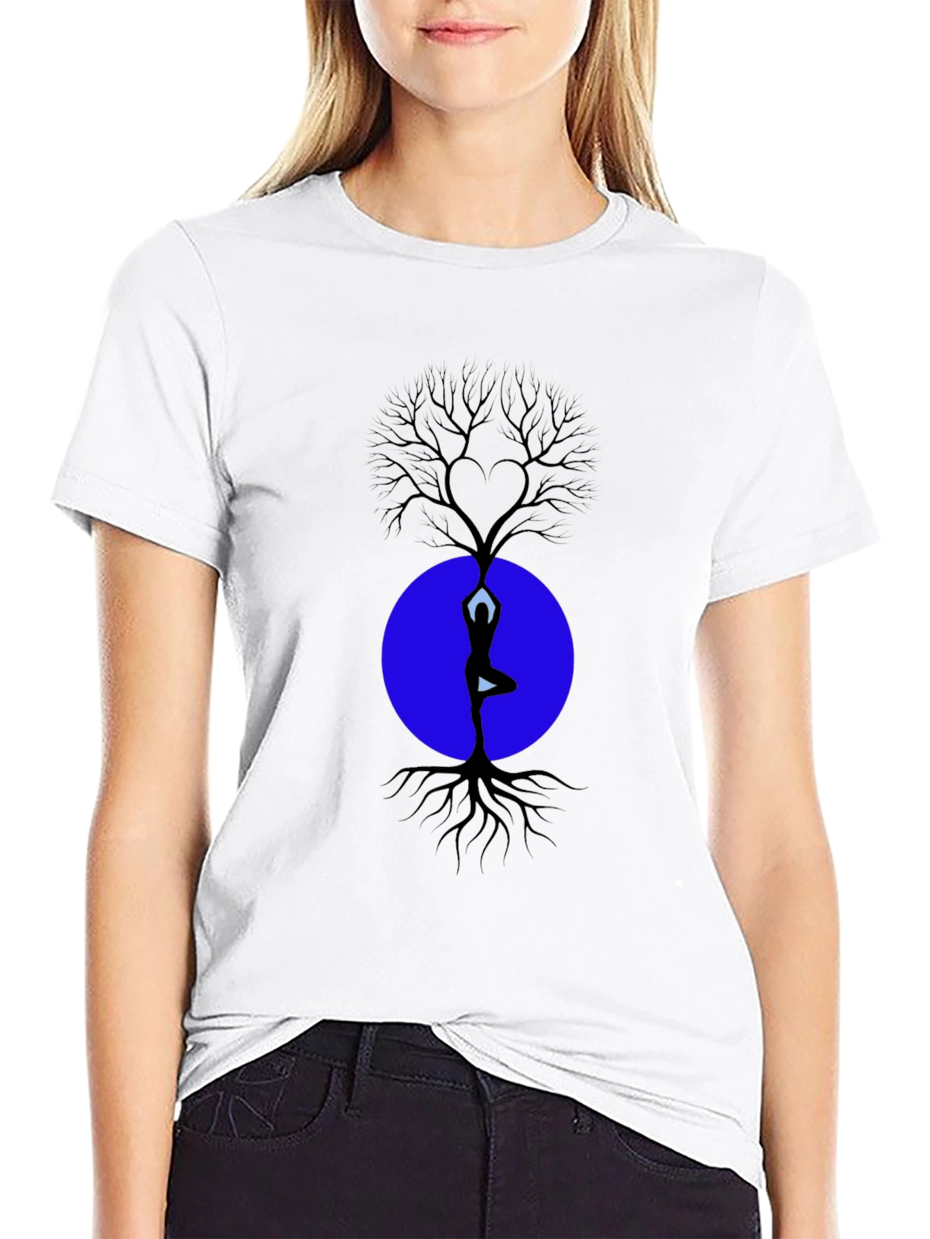 Yoga Tree Silhouette Graphic Tee