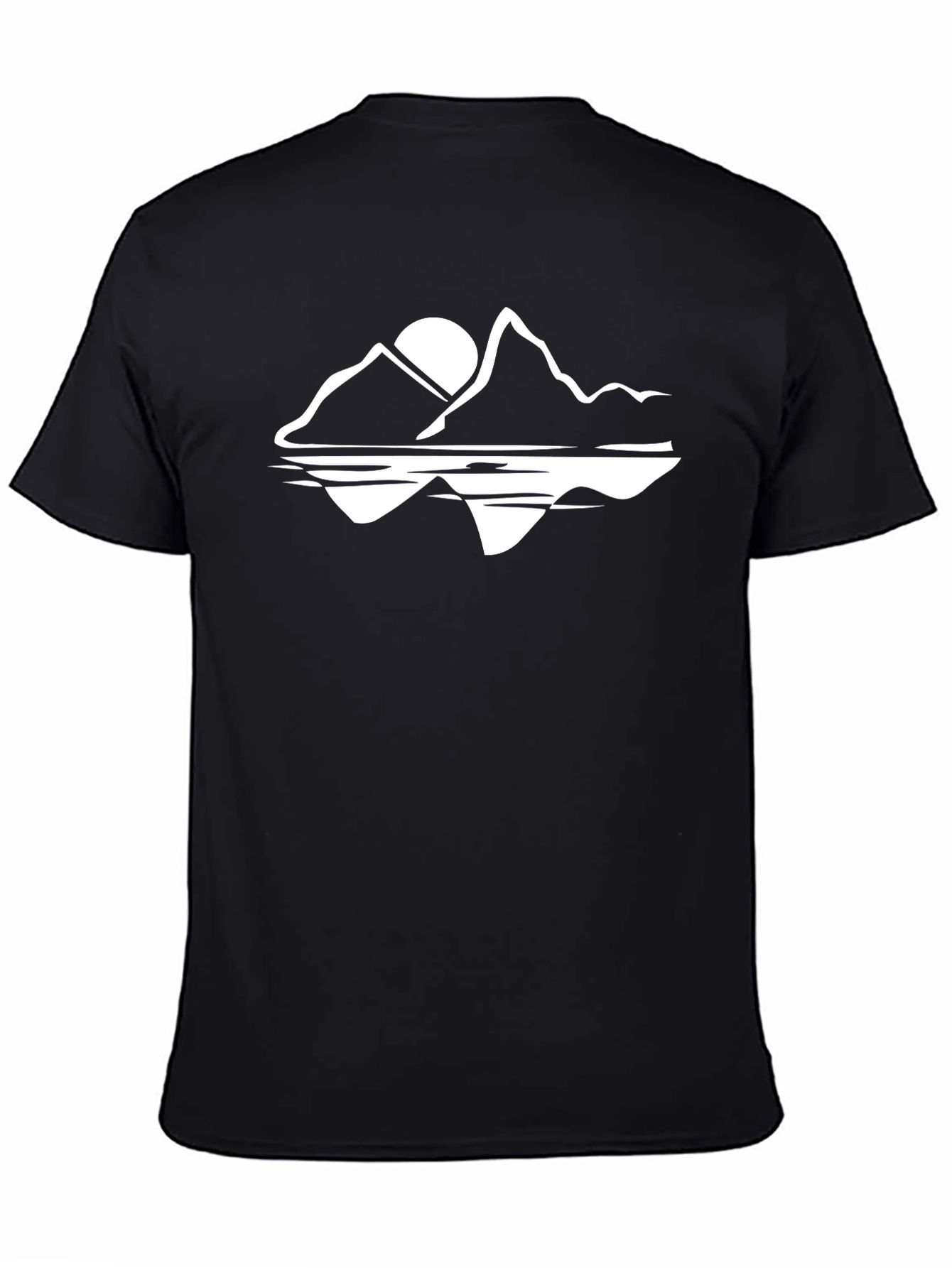 Mountain Reflection Graphic T-Shirt - Black