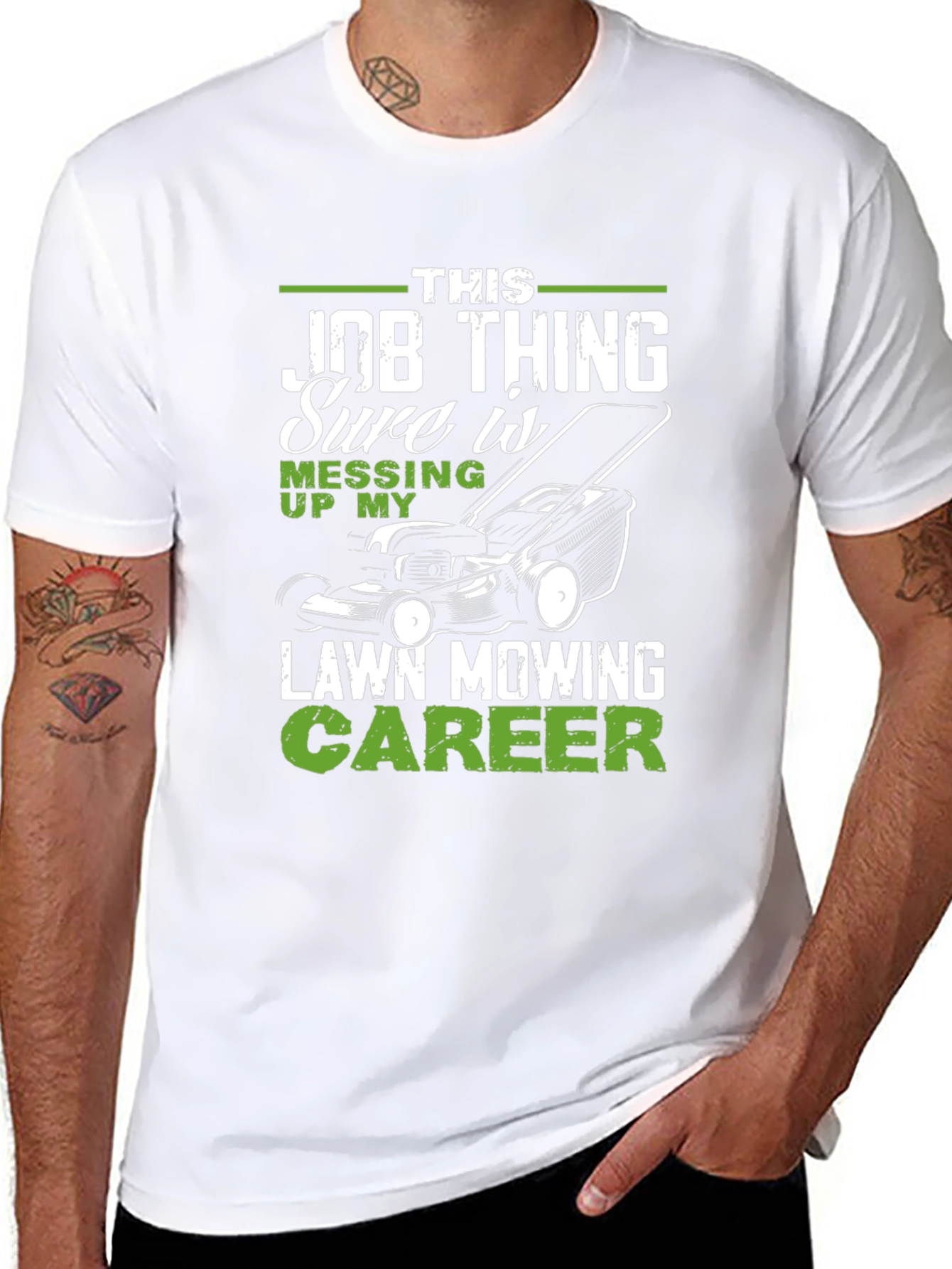 Funny Lawn Mowing Career T-Shirt