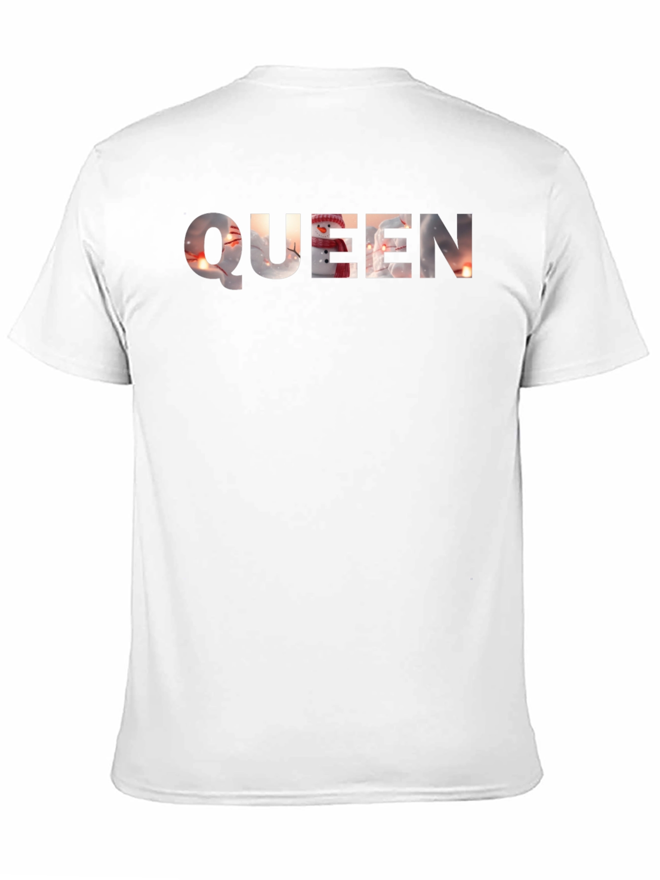 Queen Snowman Graphic Black T-Shirt