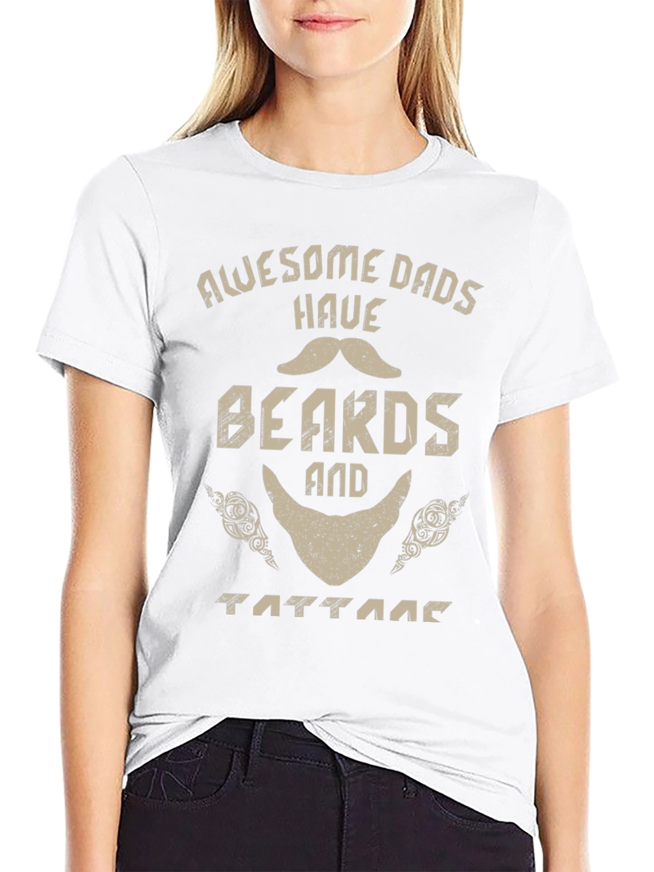 Awesome Dads Have Beards and Tattoos T-Shirt