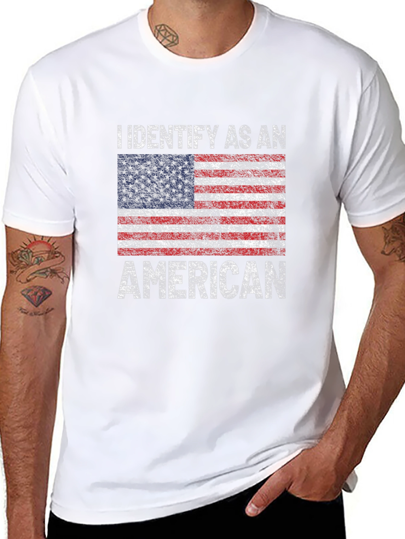 I Identify As An American Flag T-Shirt
