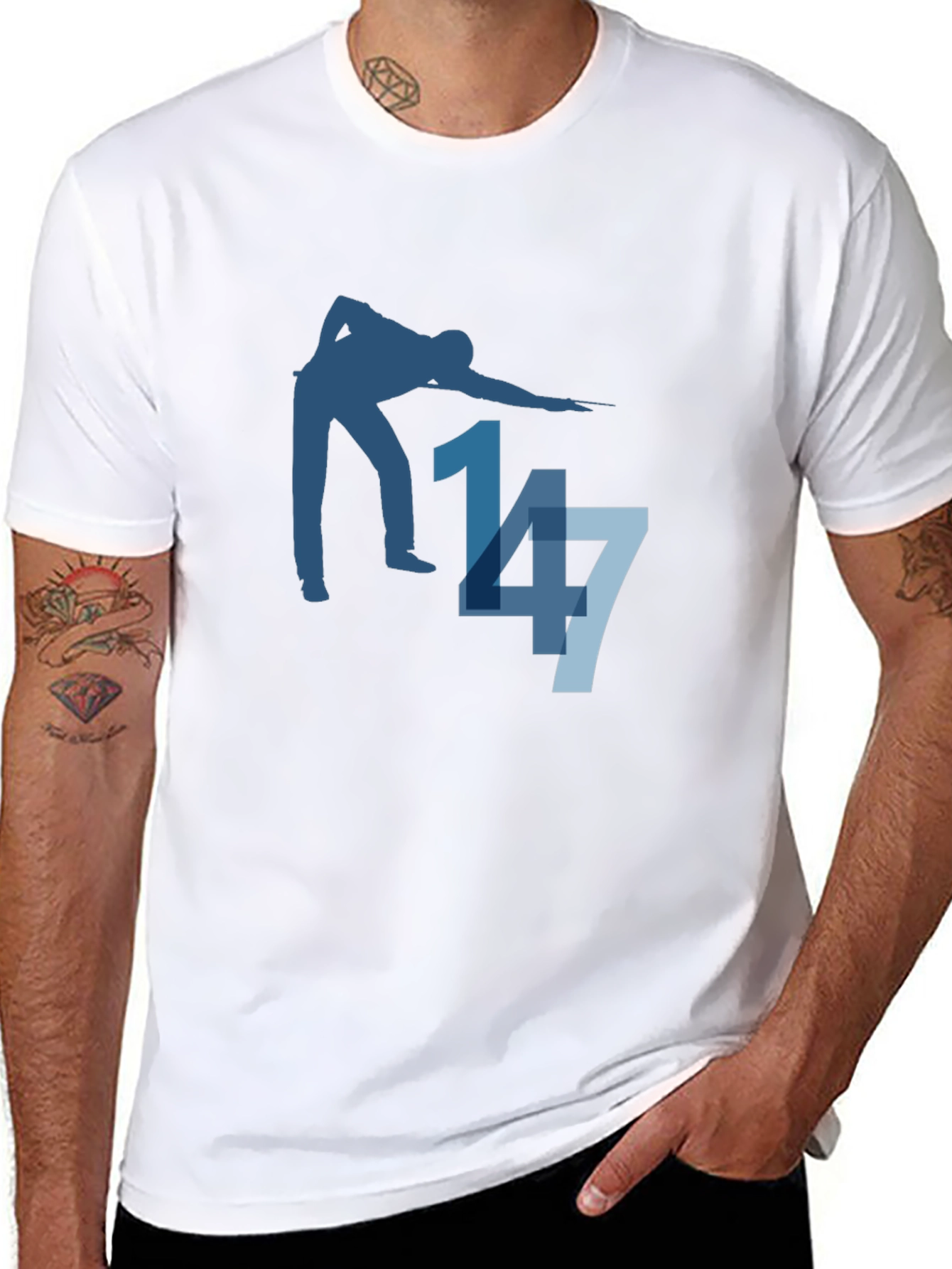 Snooker Player 147 T-Shirt - Billiards Design