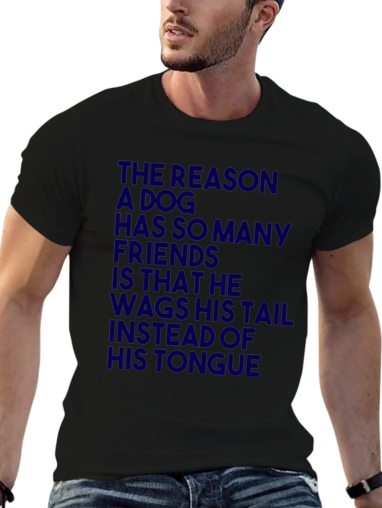 Dog Lover T-Shirt: Wag Tail Not Tongue