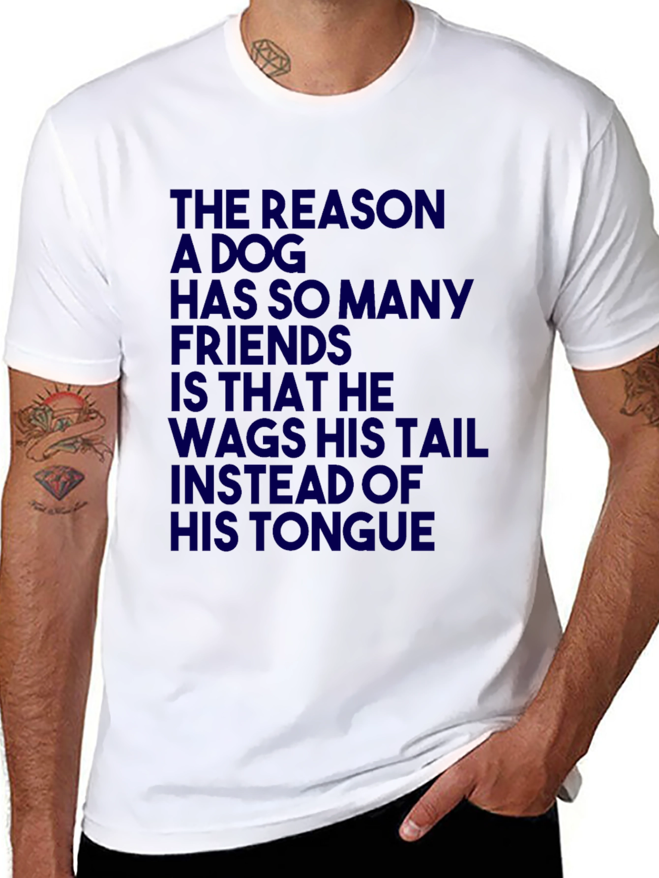 Dog Lover T-Shirt: Wag Tail Not Tongue