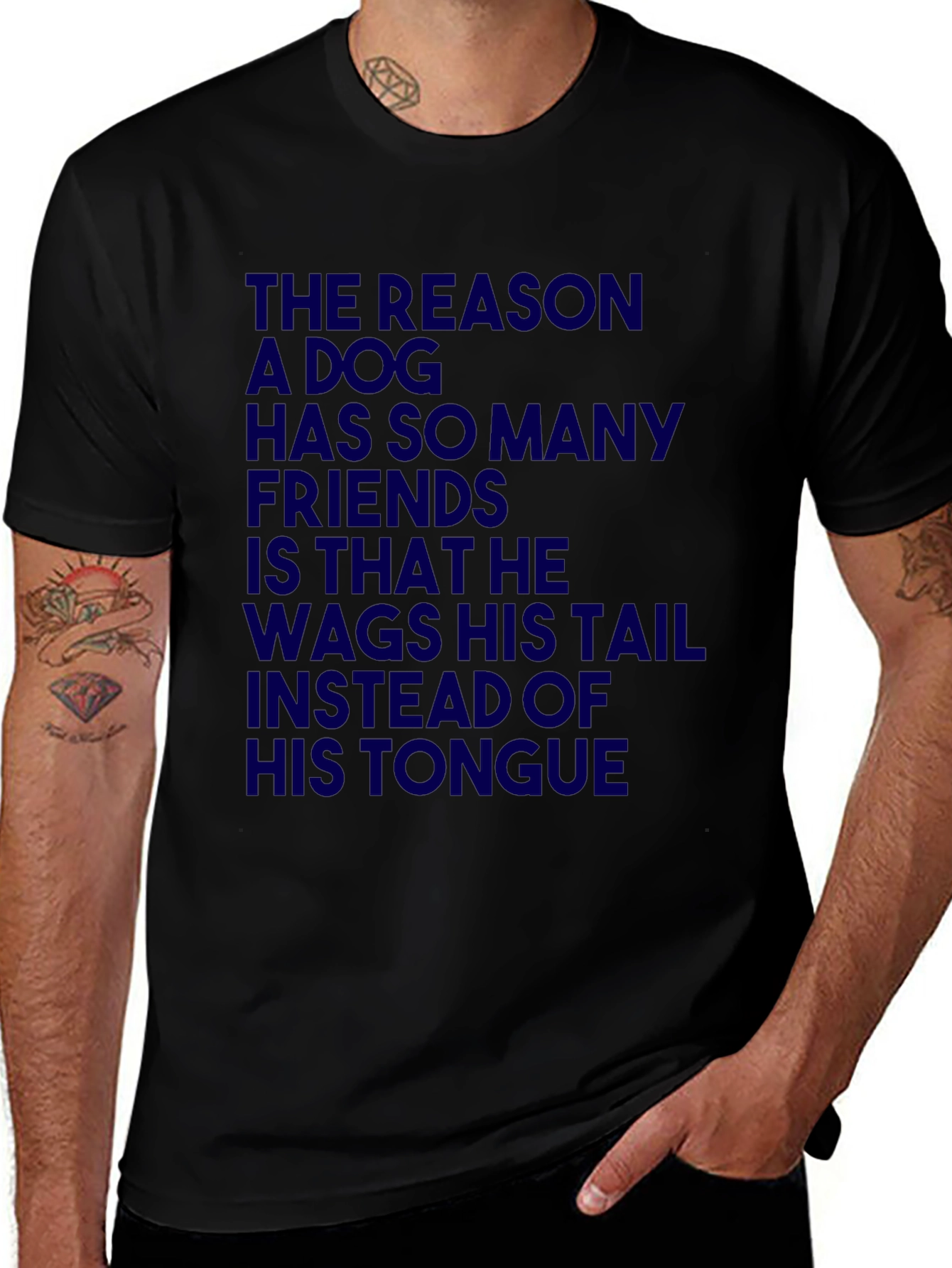 Dog Lover T-Shirt: Wag Tail Not Tongue