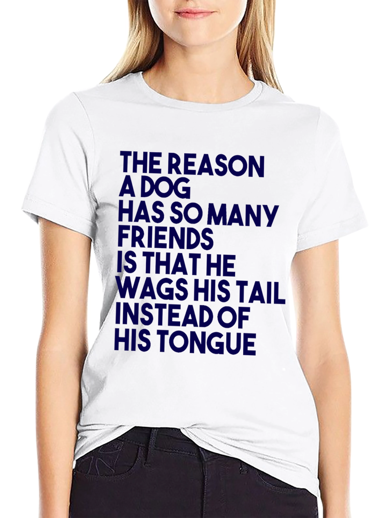 Dog Lover T-Shirt: Wag Tail Not Tongue