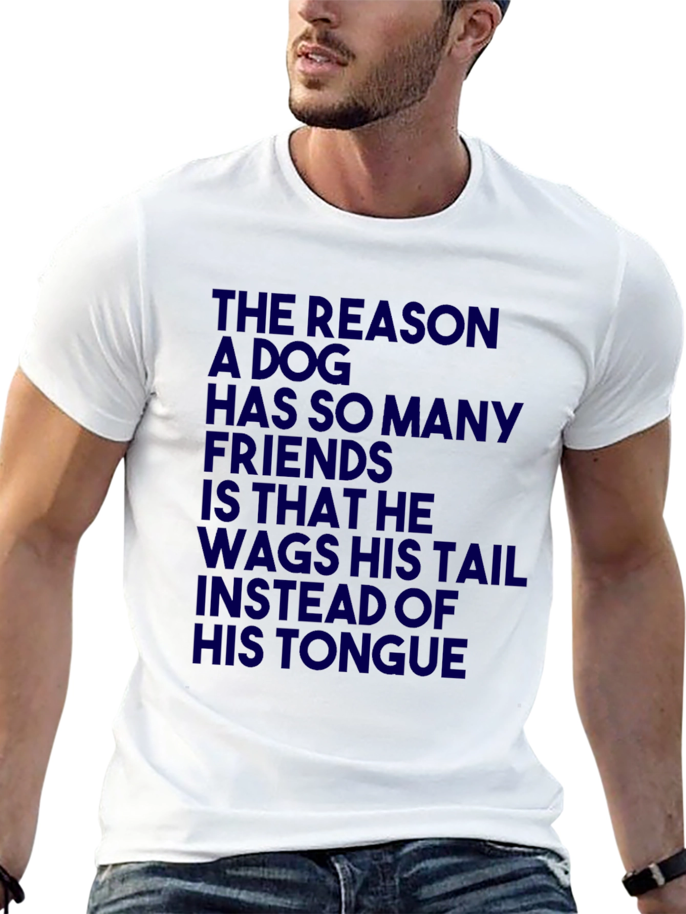 Dog Lover T-Shirt: Wag Tail Not Tongue