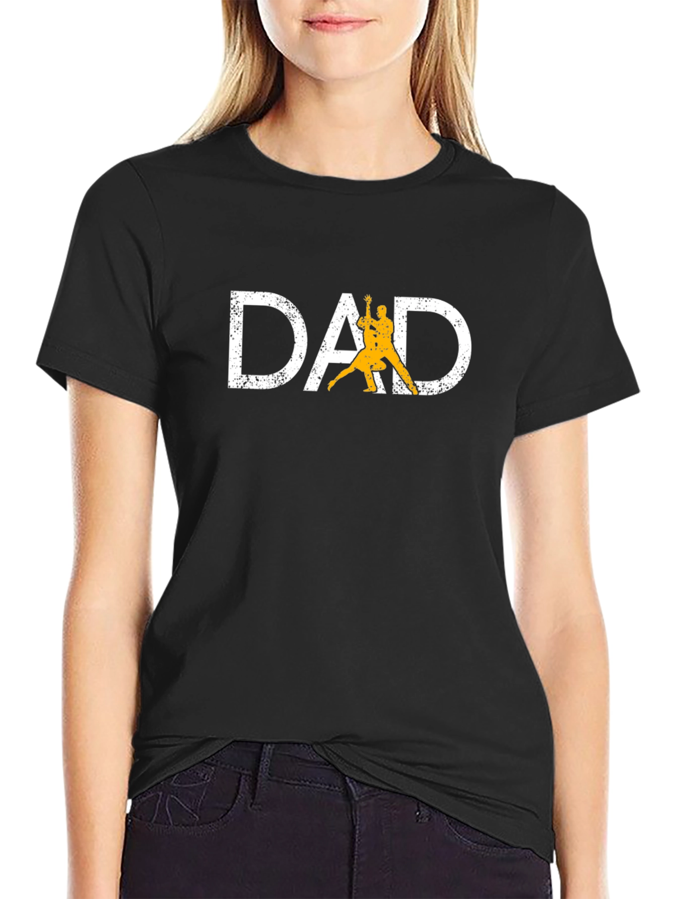 Dad Tango Graphic Tee - Black Cotton Shirt