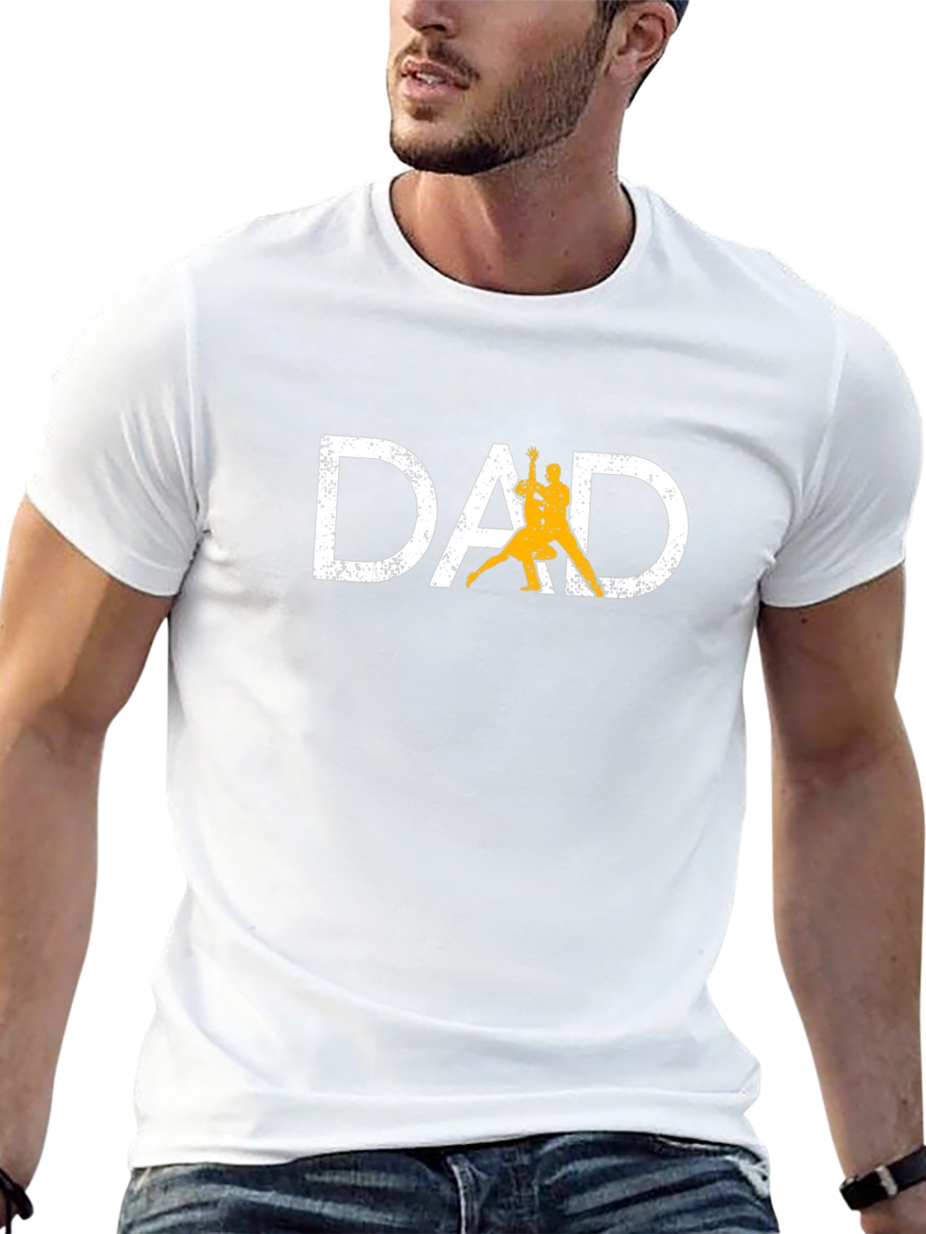 Dad Tango Graphic Tee - Black Cotton Shirt