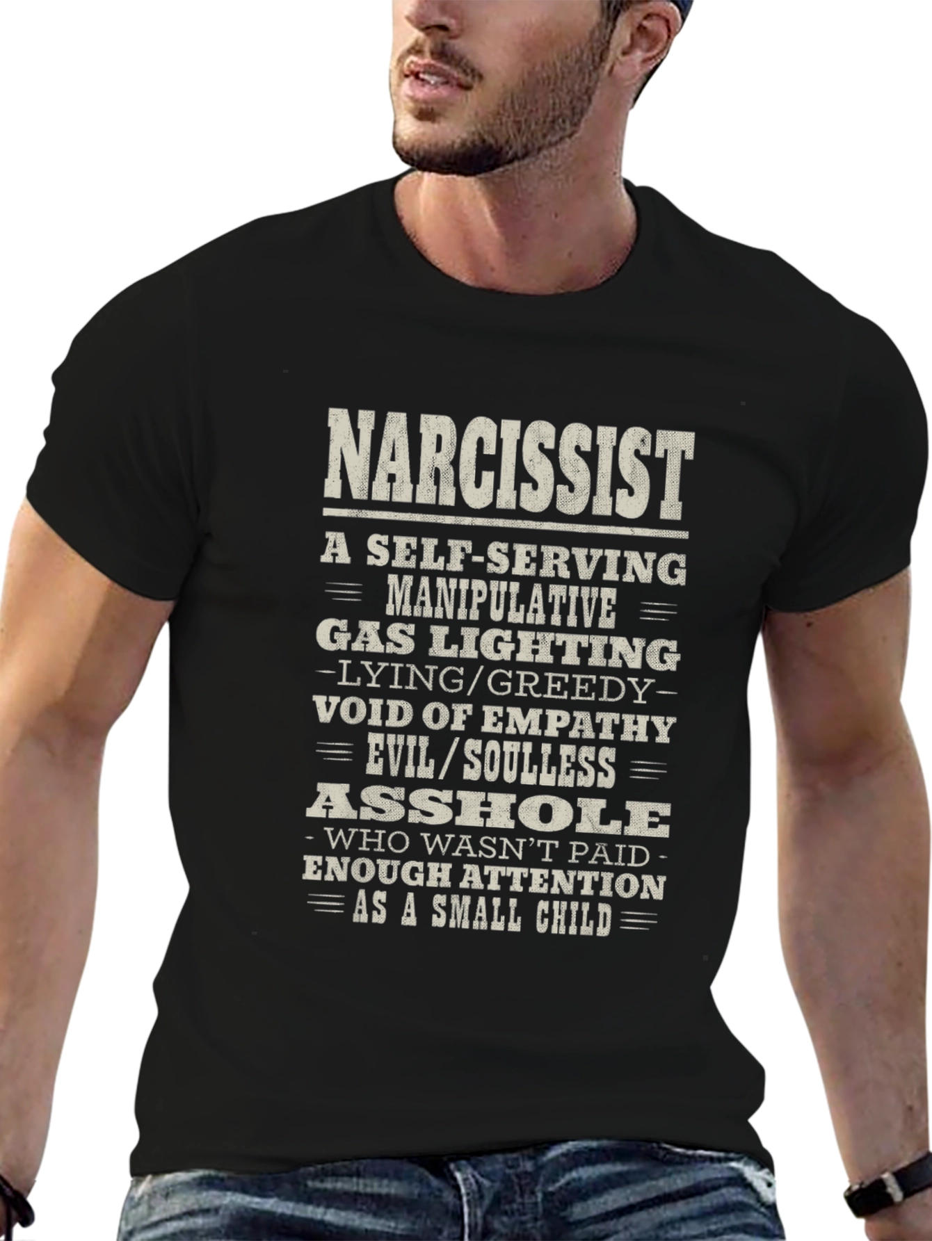 Narcissist Definition Graphic Tee - Black