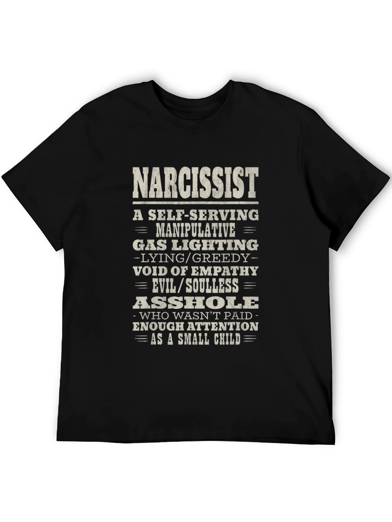 Narcissist Definition Graphic Tee - Black