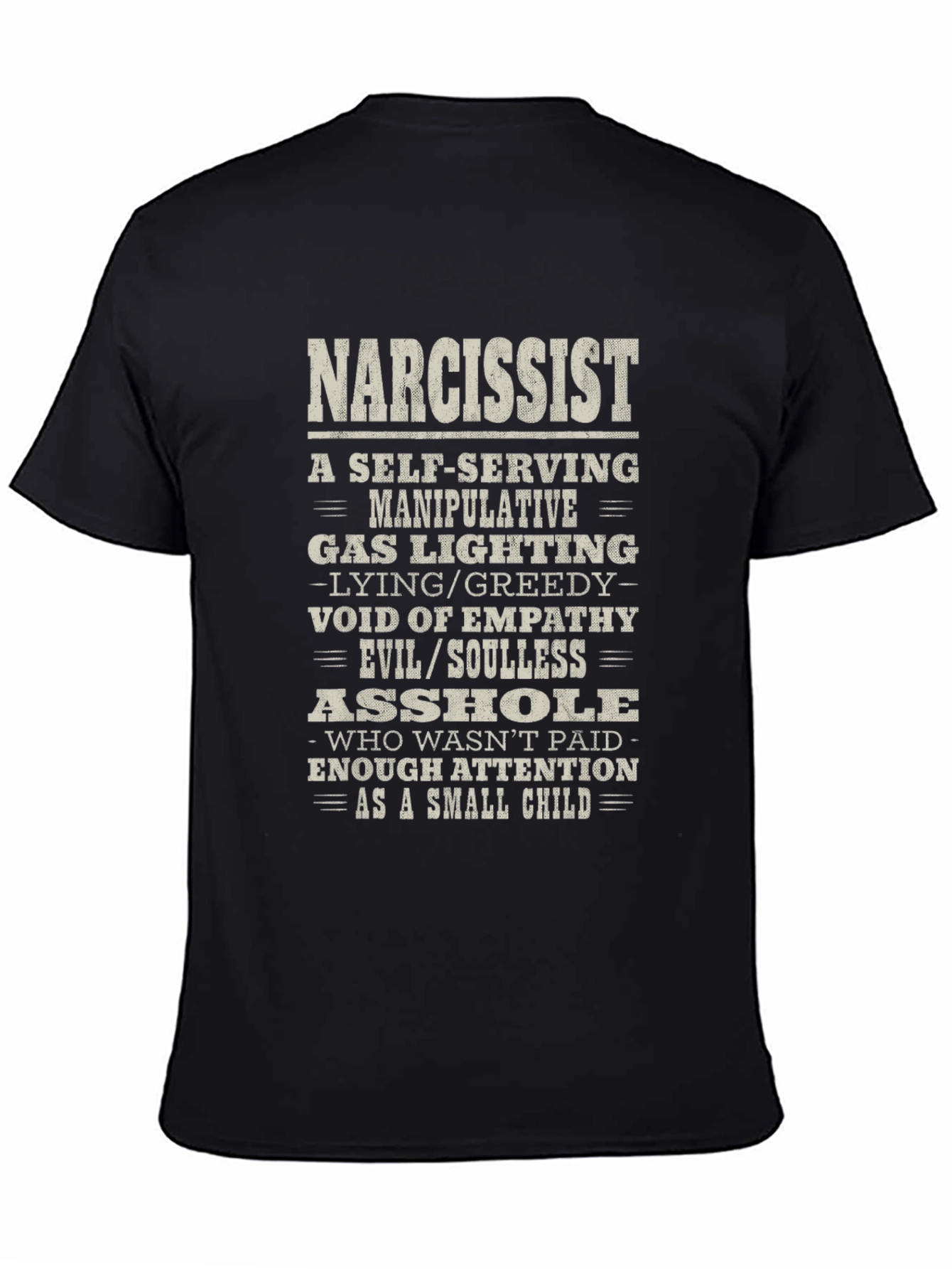Narcissist Definition Graphic Tee - Black