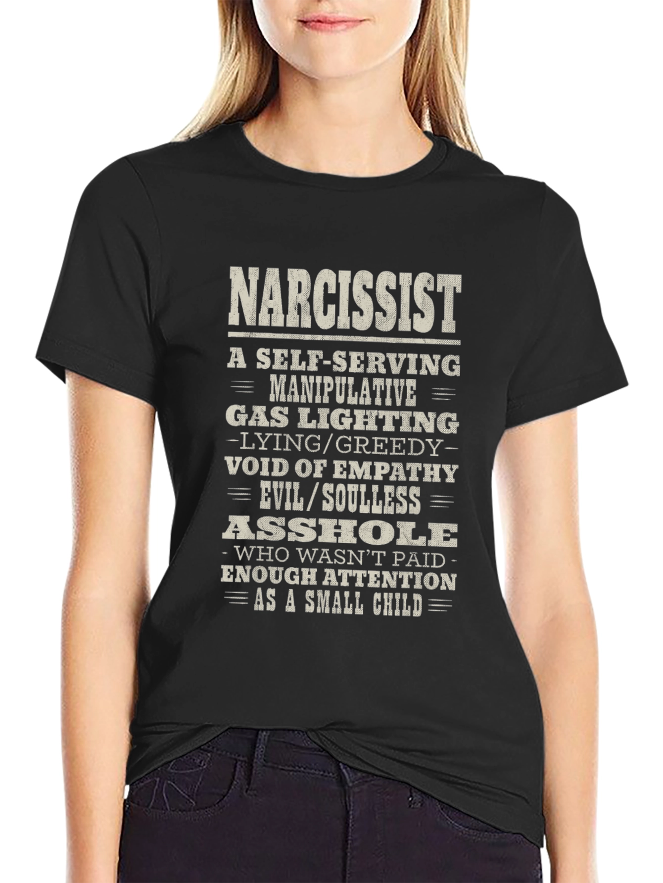 Narcissist Definition Graphic Tee - Black