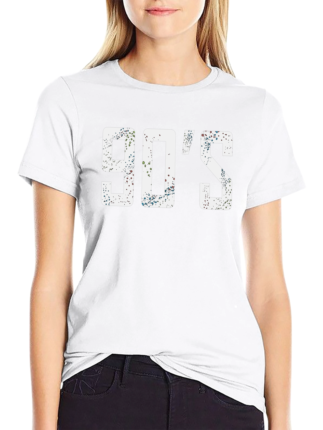 90s Throwback Graphic Tee - Black