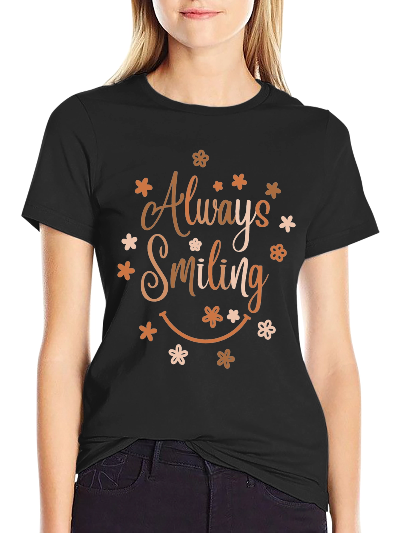 Always Smiling Graphic Print T-Shirt