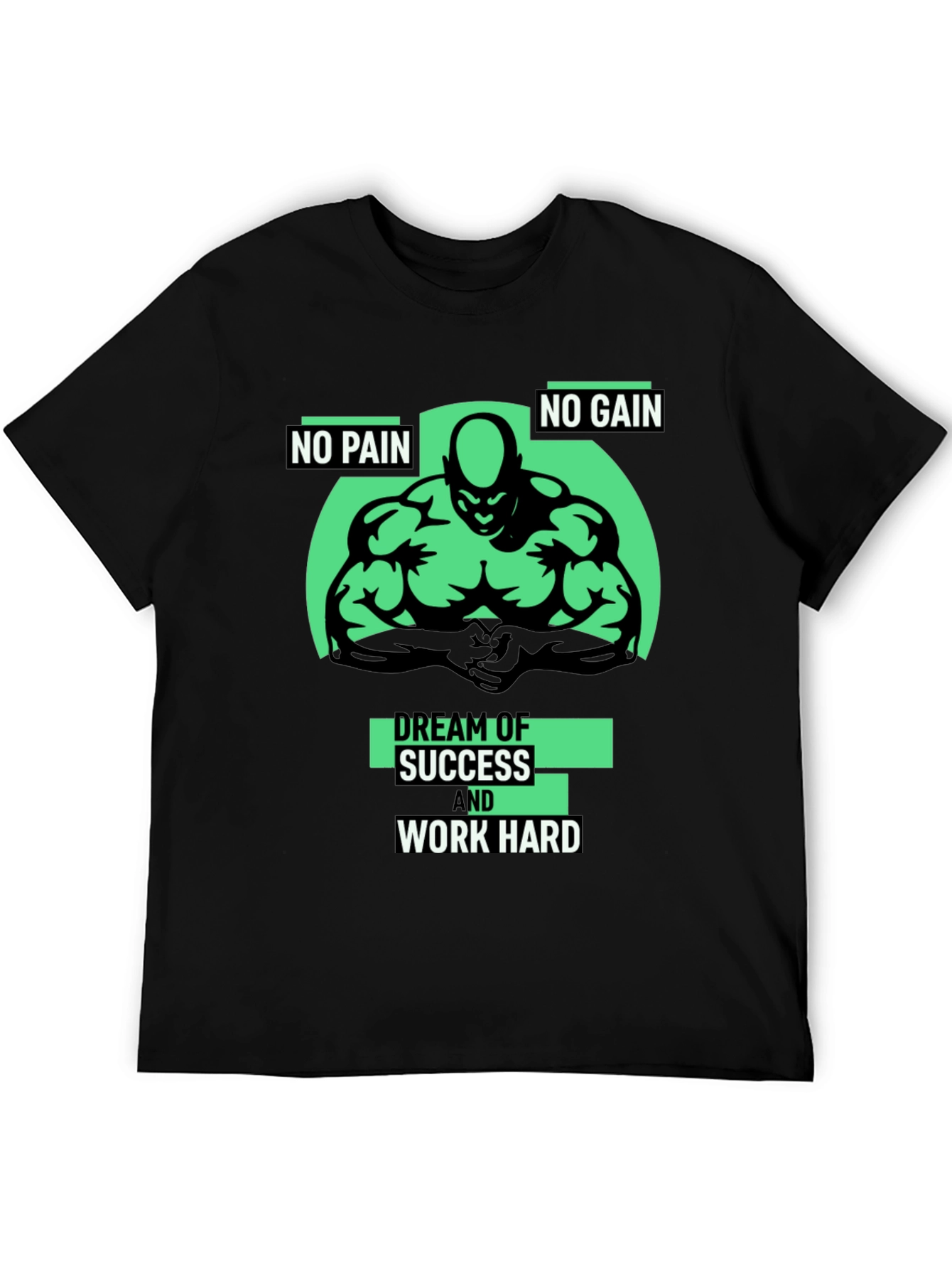 Motivational Gym T-Shirt - No Pain No Gain
