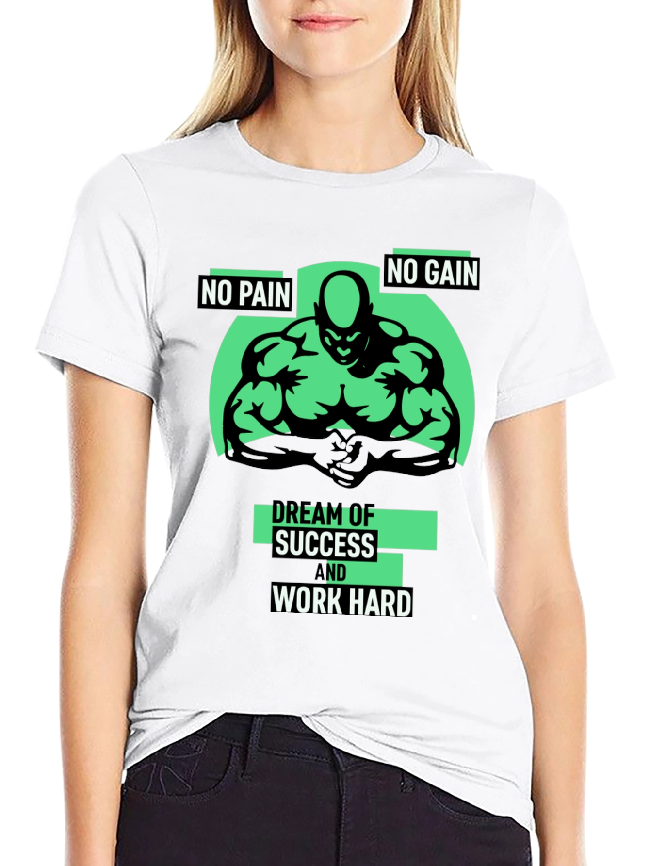 Motivational Gym T-Shirt - No Pain No Gain