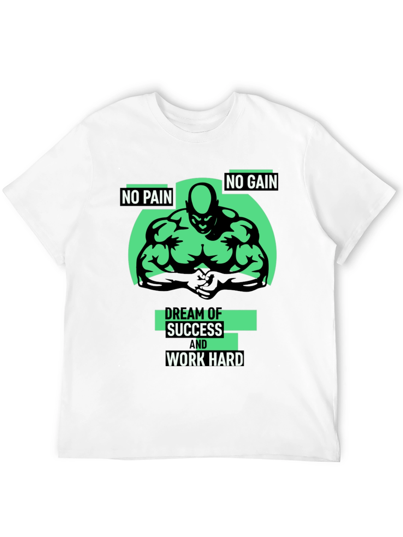 Motivational Gym T-Shirt - No Pain No Gain