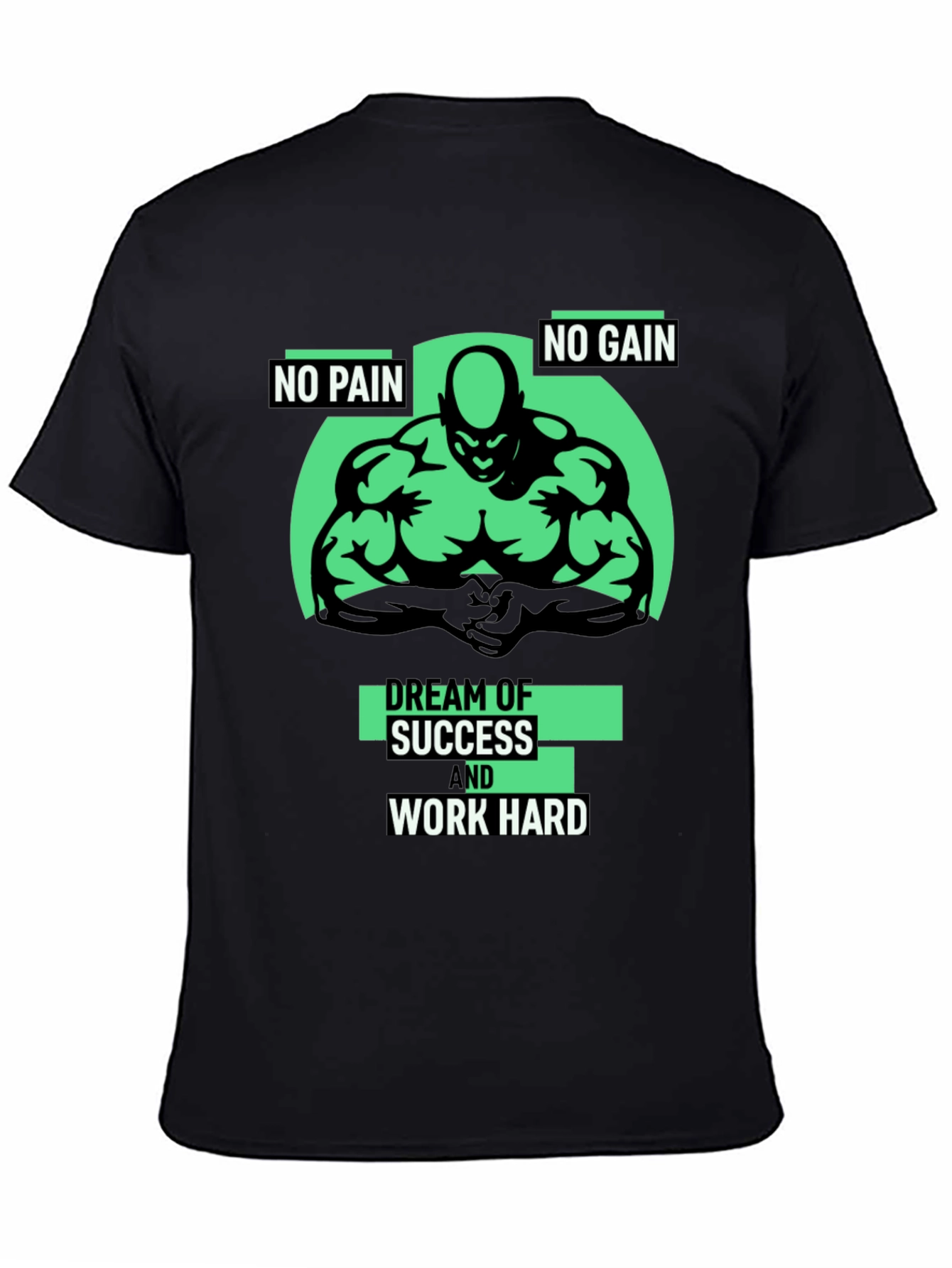 Motivational Gym T-Shirt - No Pain No Gain