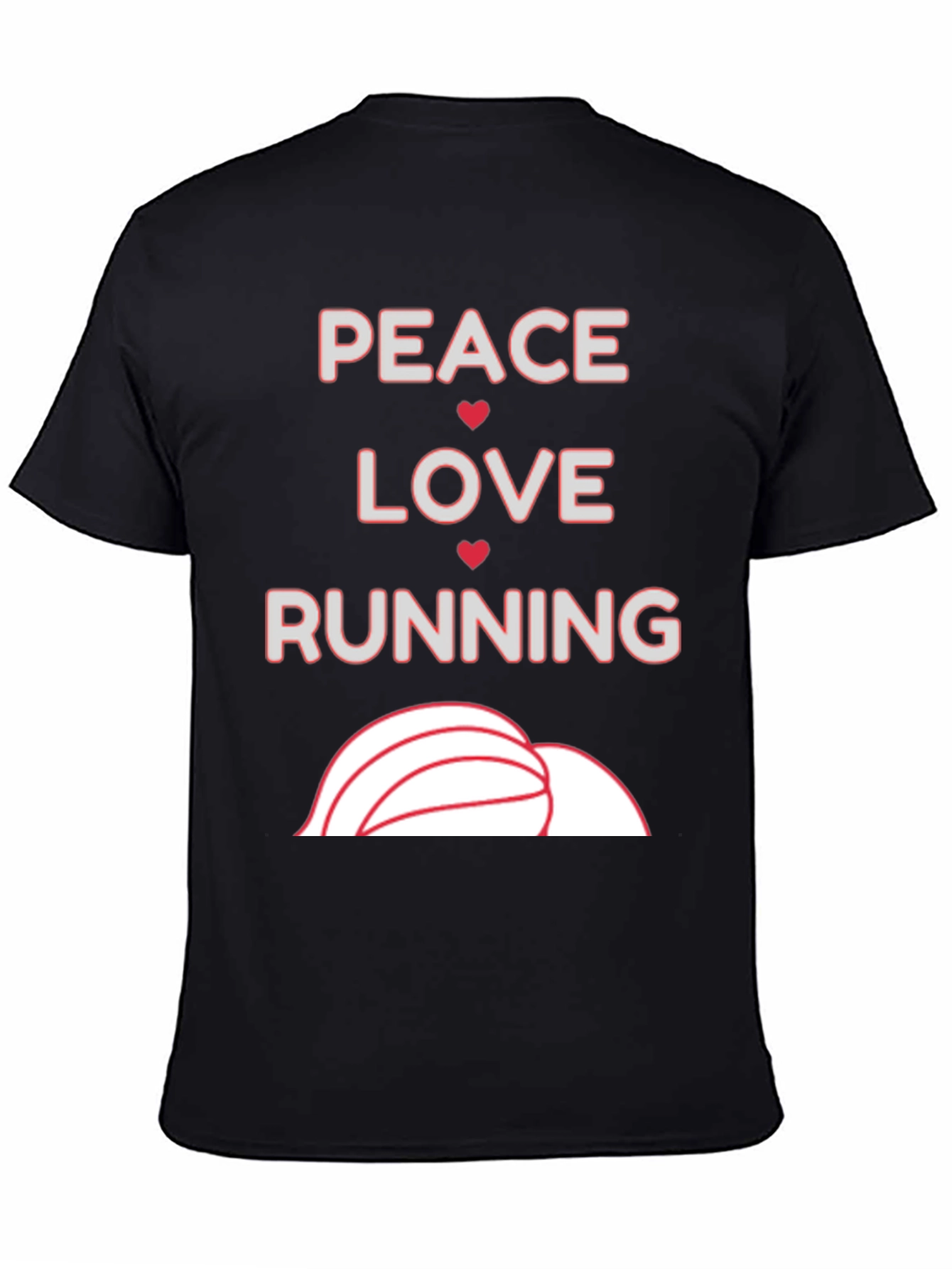 Peace Love Running Graphic T-Shirt