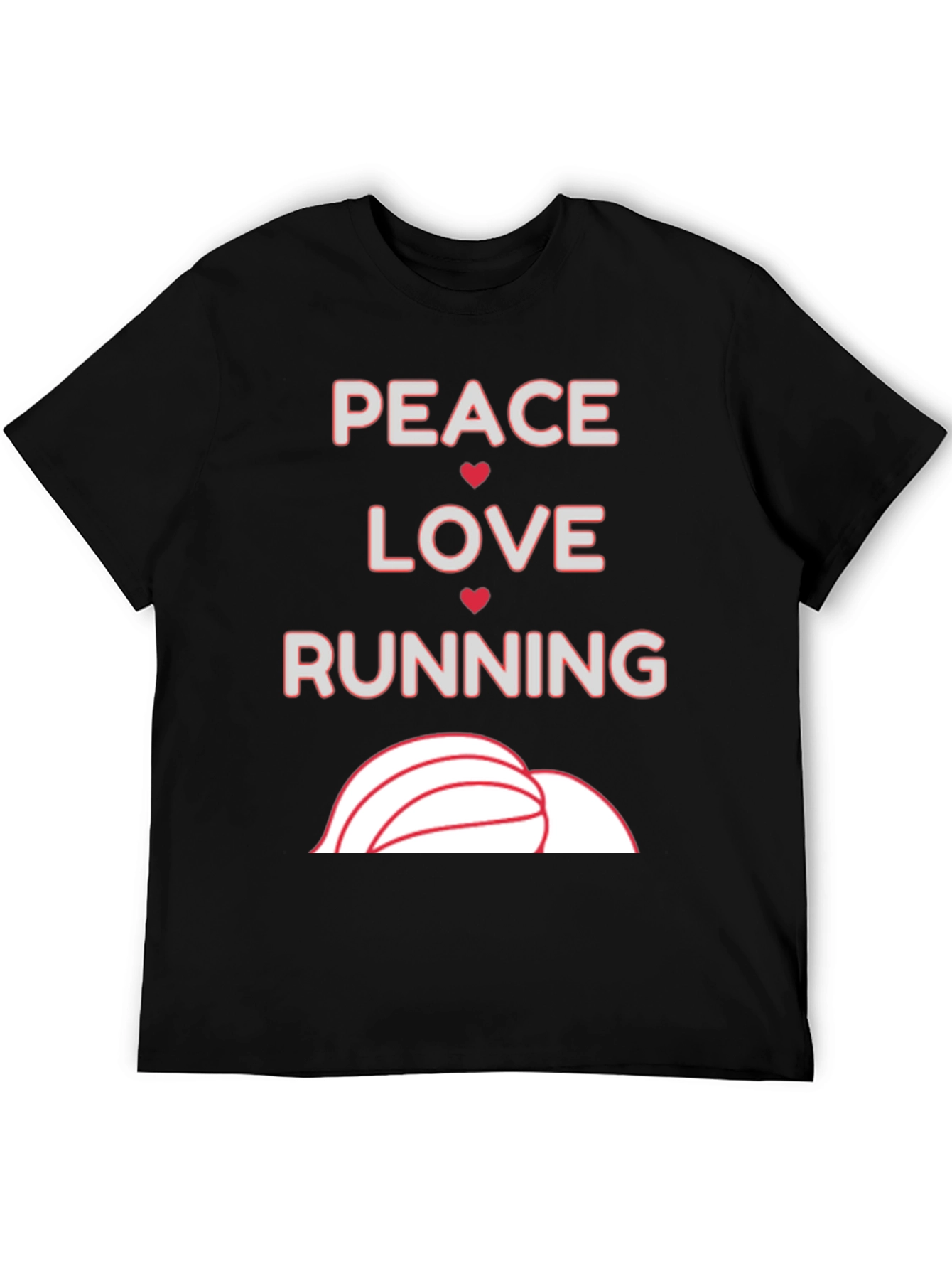 Peace Love Running Graphic T-Shirt